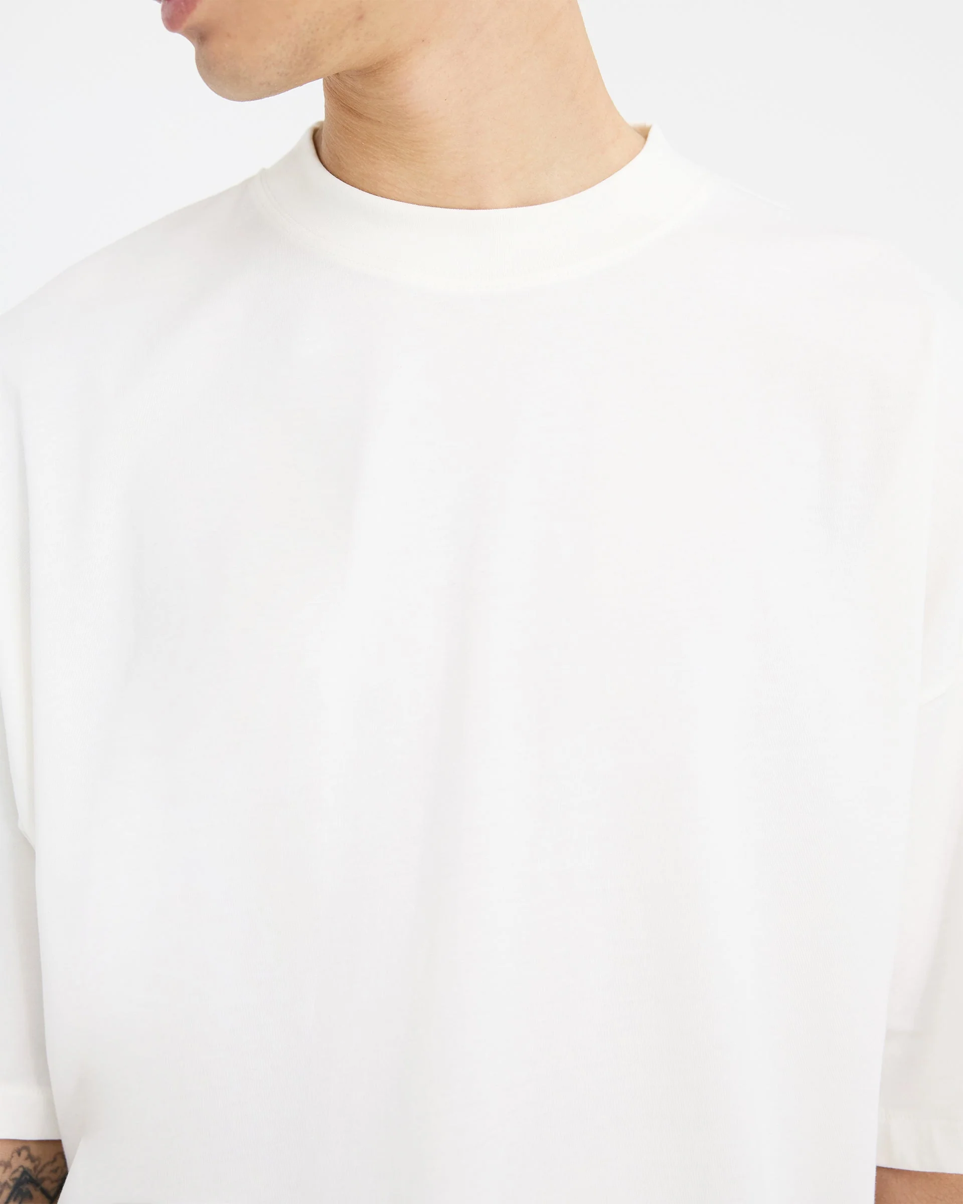 2 x Initial Boxy T-Shirt - Flat White - Image 5
