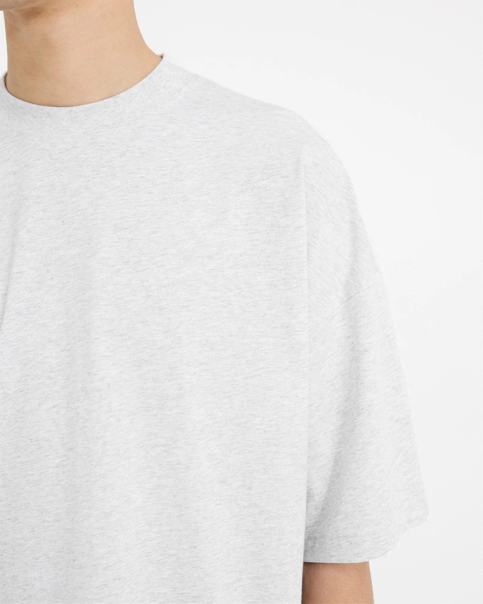 2 x Initial Boxy T-Shirt - Ice Grey Marl - Image 6