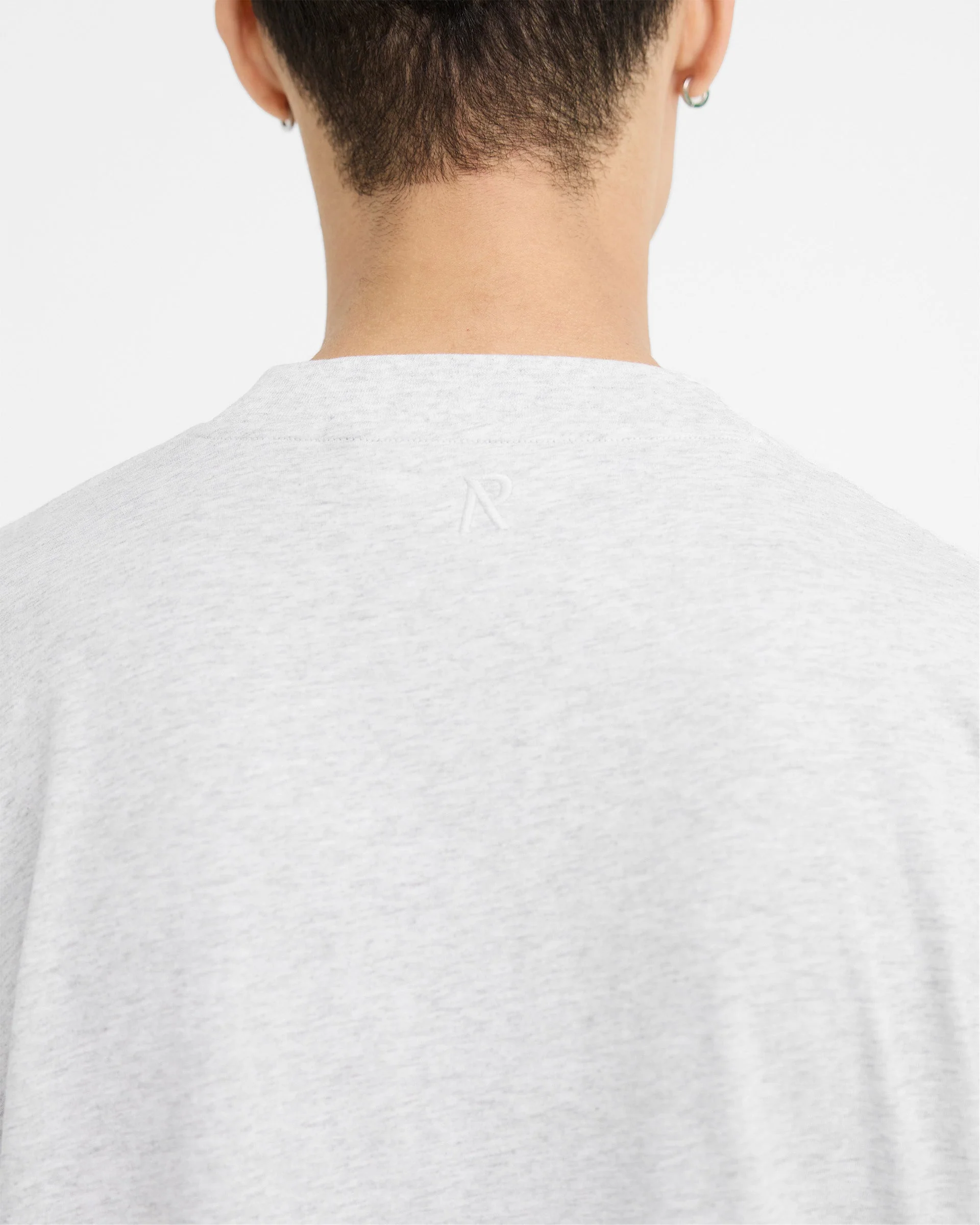 2 x Initial Boxy T-Shirt - Ice Grey Marl - Image 7