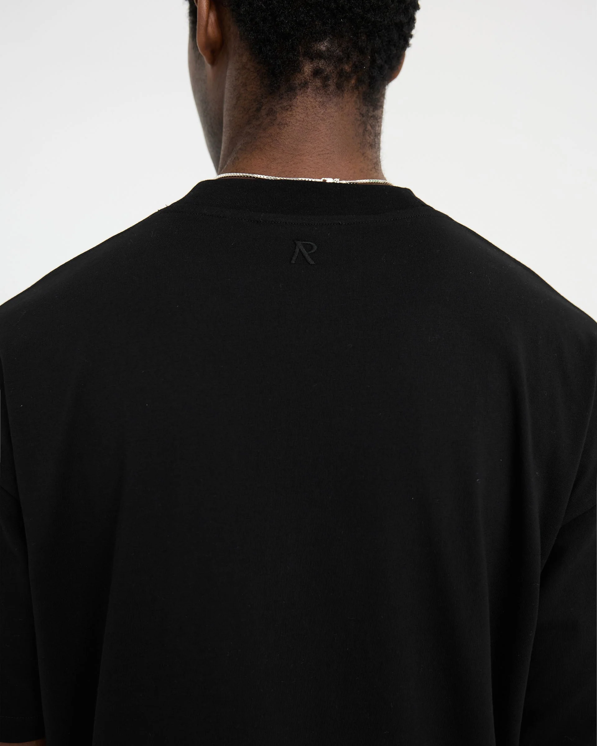 2 x Initial Oversized T-Shirt - Black - Image 6
