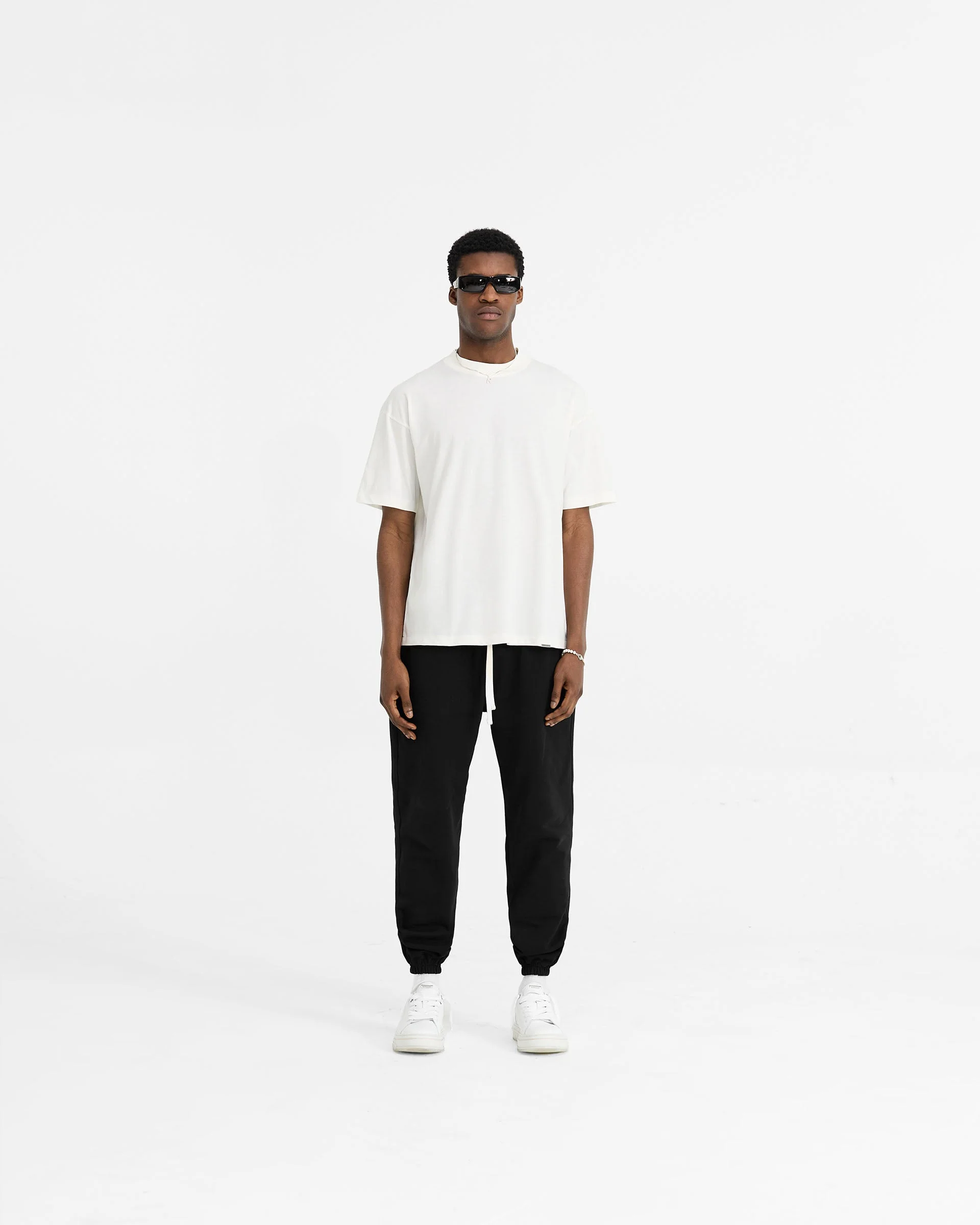 2 x Initial Oversized T-Shirt - Flat White - Image 7