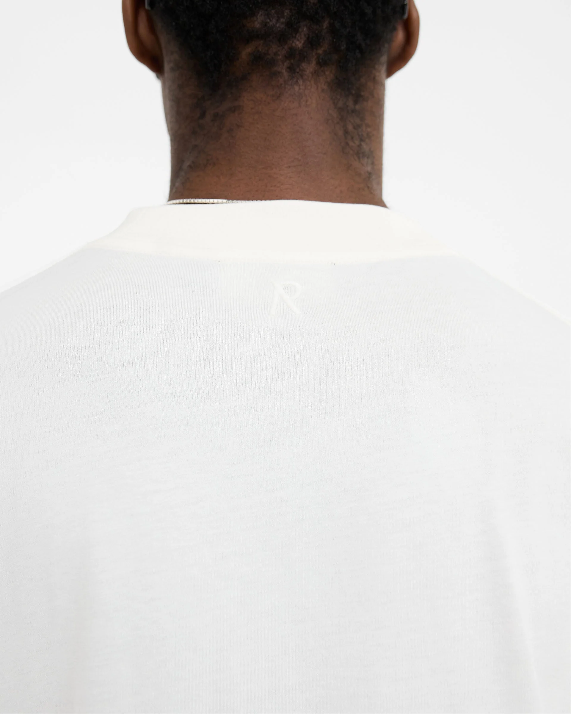 2 x Initial Oversized T-Shirt - Flat White - Image 9