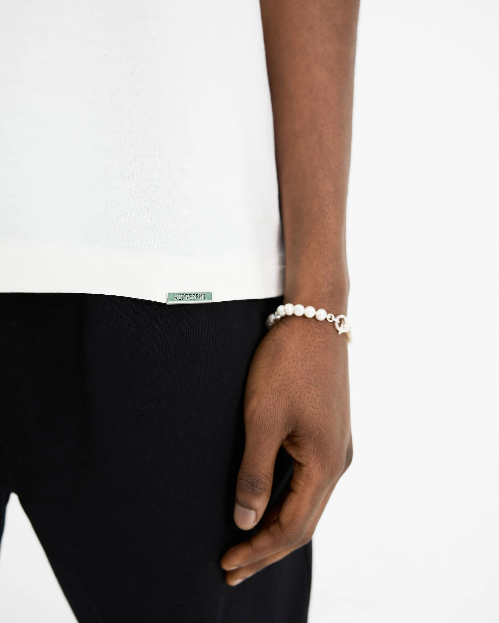 2 x Initial Oversized T-Shirt - Flat White & Black - Image 8