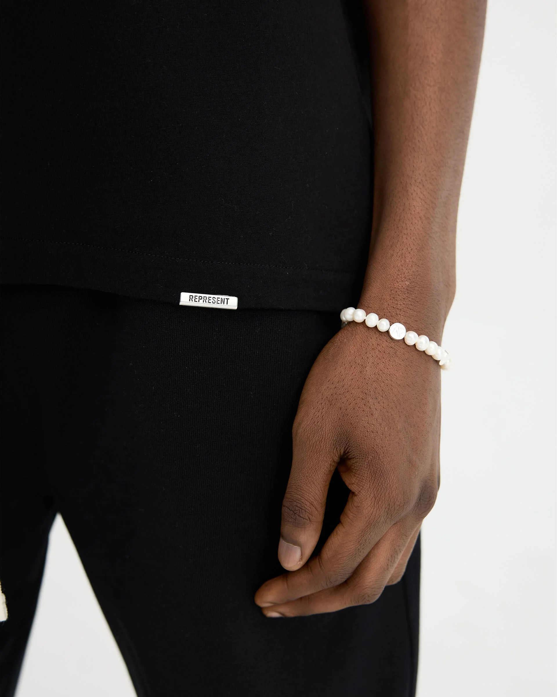 2 x Initial Oversized T-Shirt - Flat White & Black - Image 9