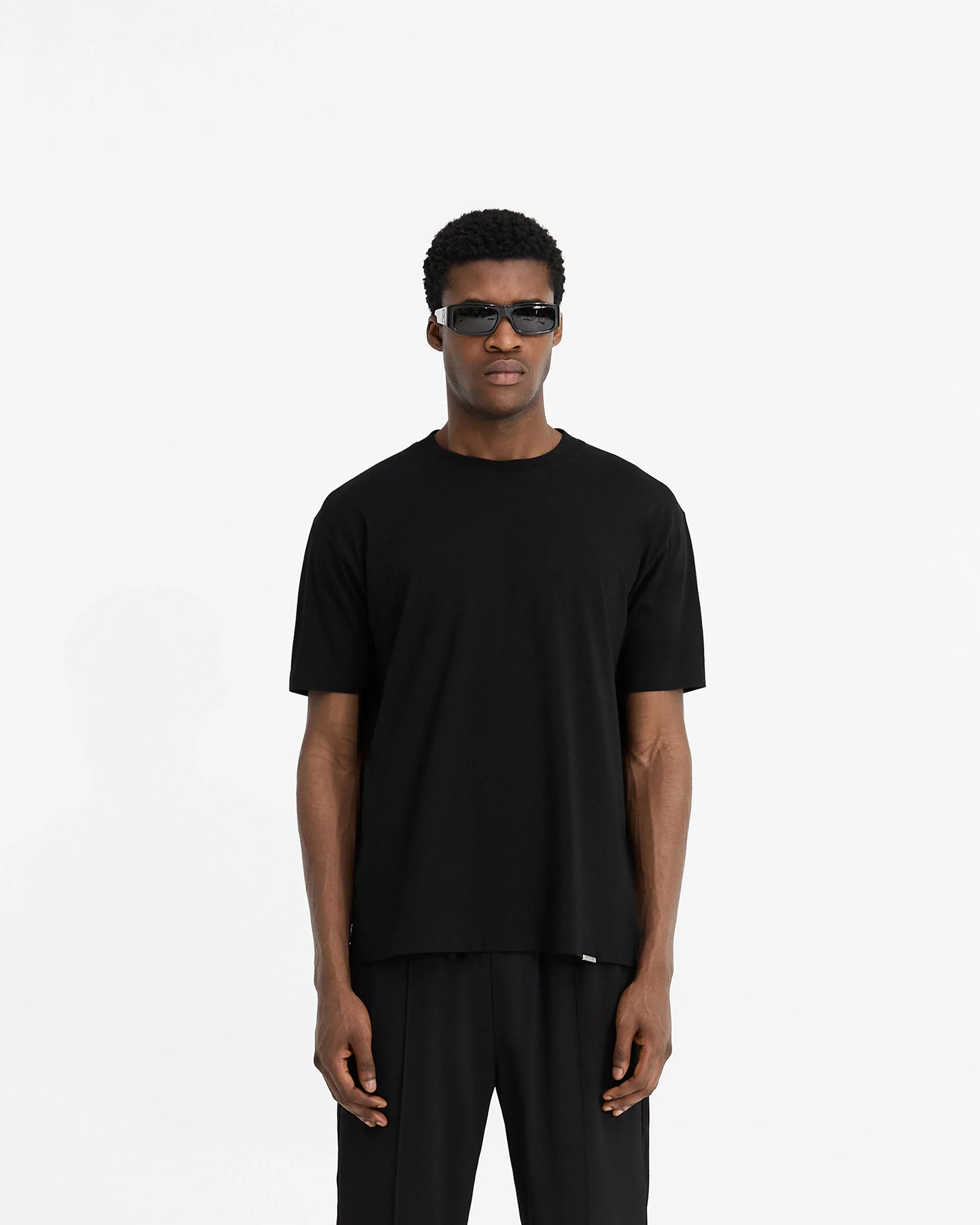 2 x Initial T-Shirt - Black & Ice Grey Marl - Image 3