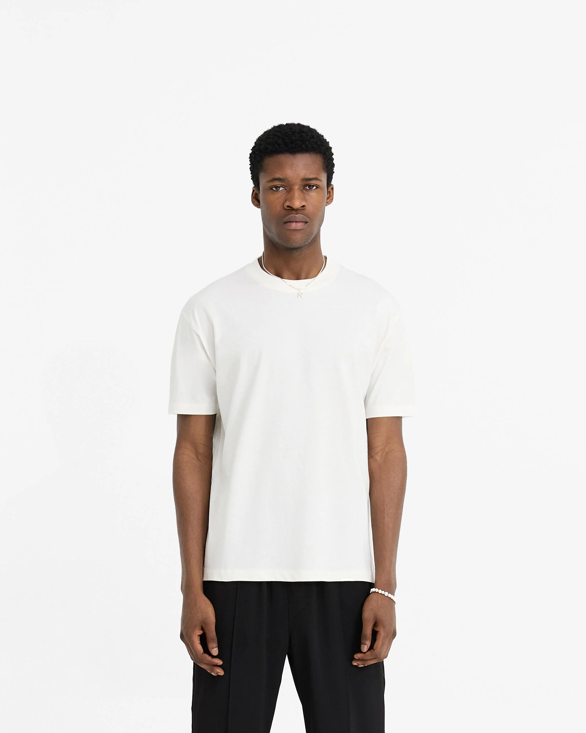 2 x Initial T-Shirt - Flat White - Image 2