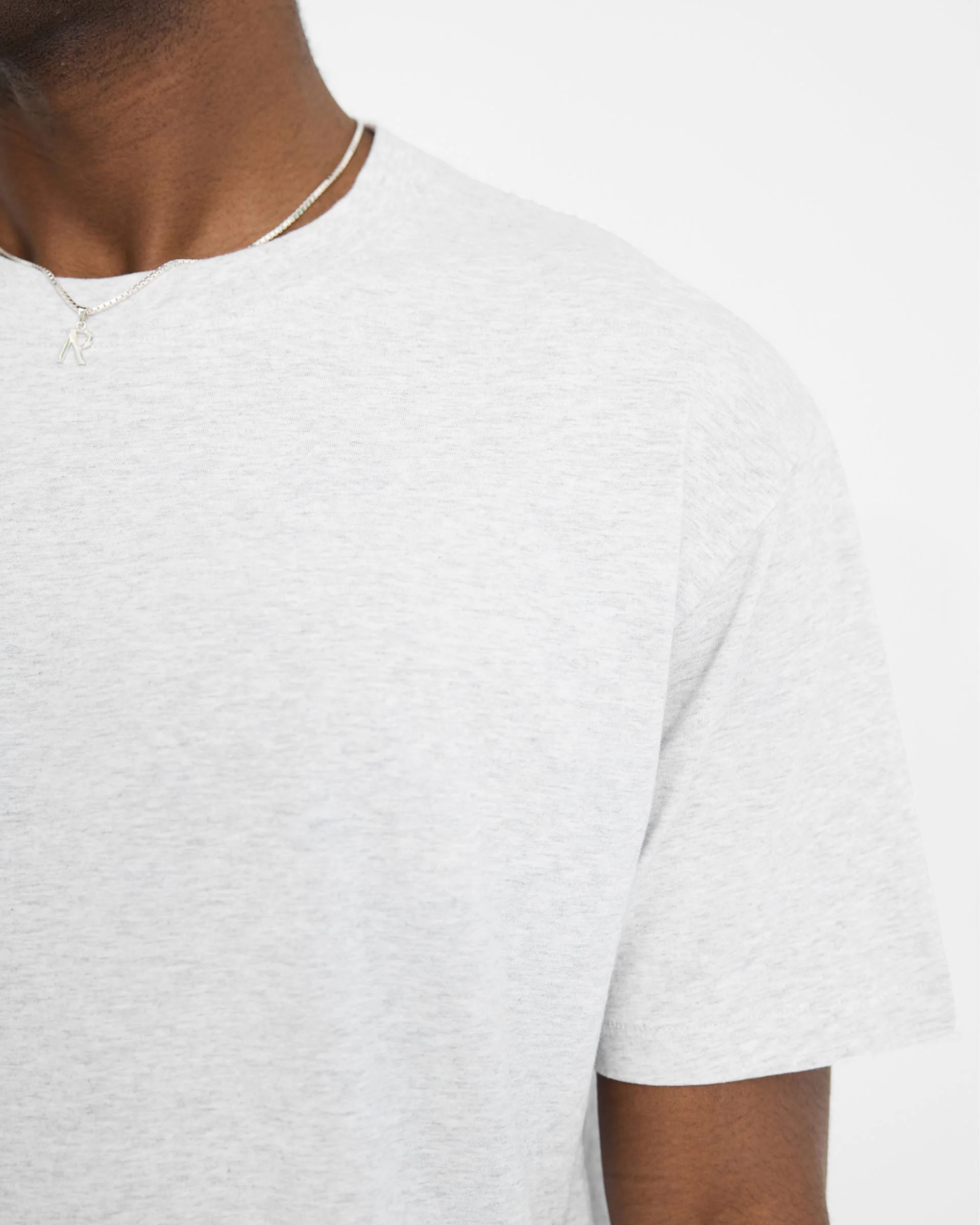 2 x Initial T-Shirt - Ice Grey Marl - Image 5