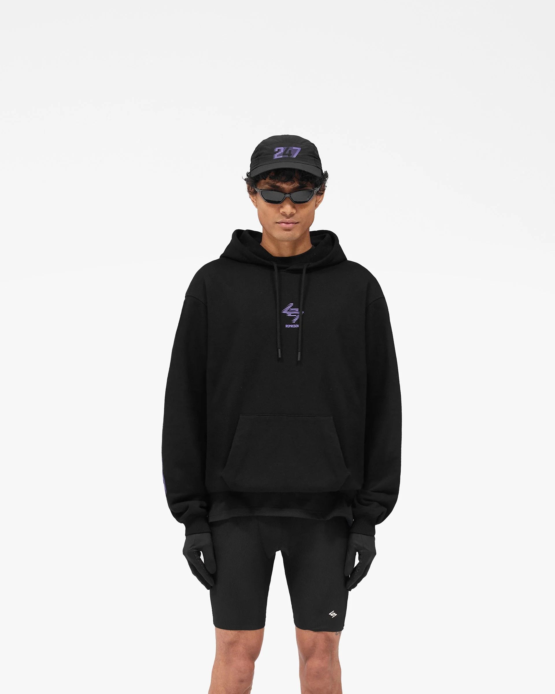 247 Berlin Hoodie - Black Purple - Image 3
