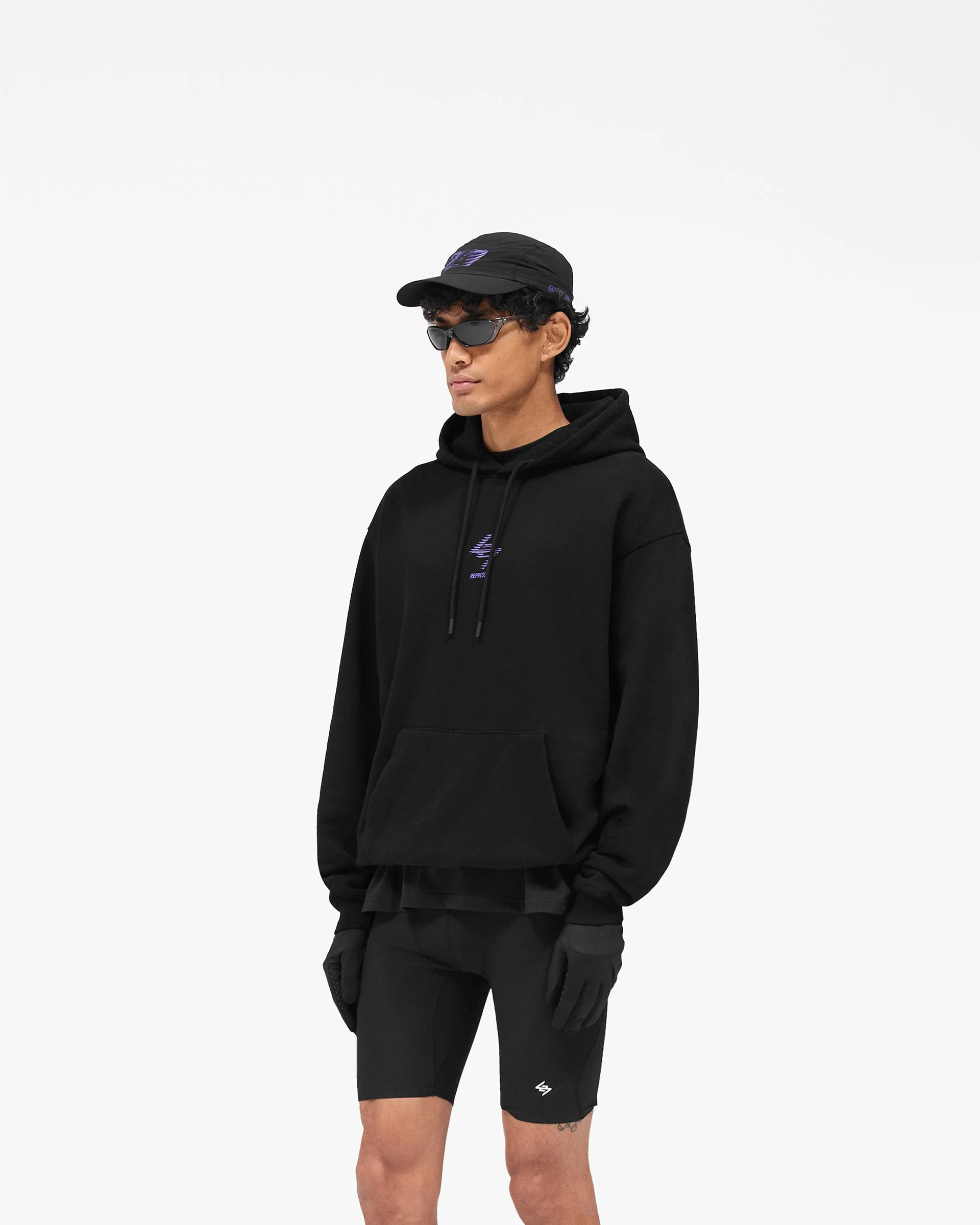 247 Berlin Hoodie - Black Purple - Image 4