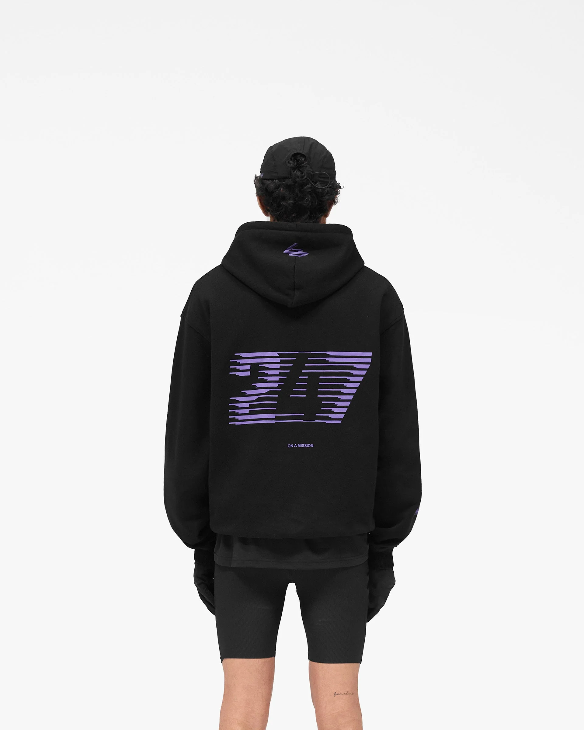 247 Berlin Hoodie - Black Purple - Image 5