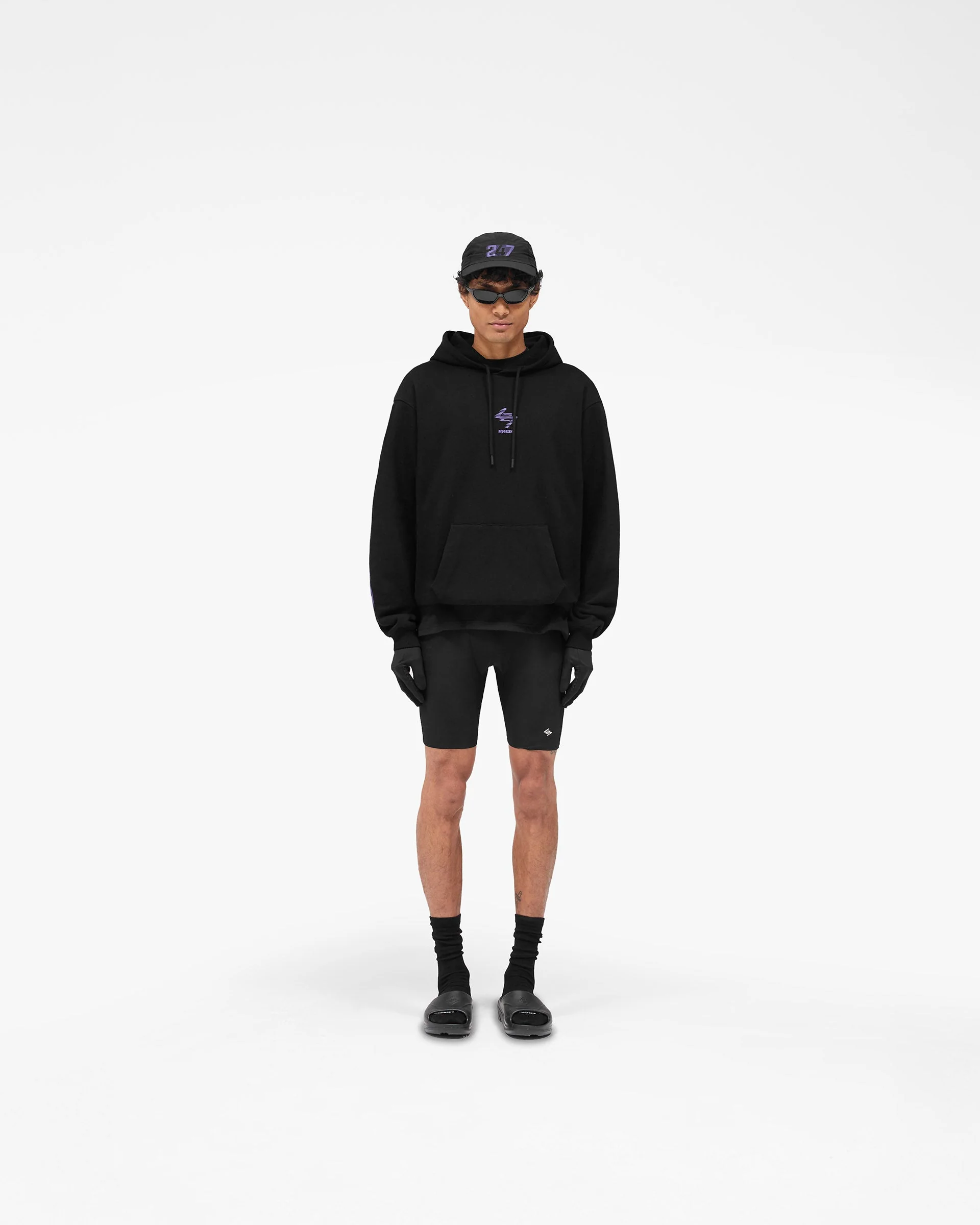 247 Berlin Hoodie - Black Purple - Image 6