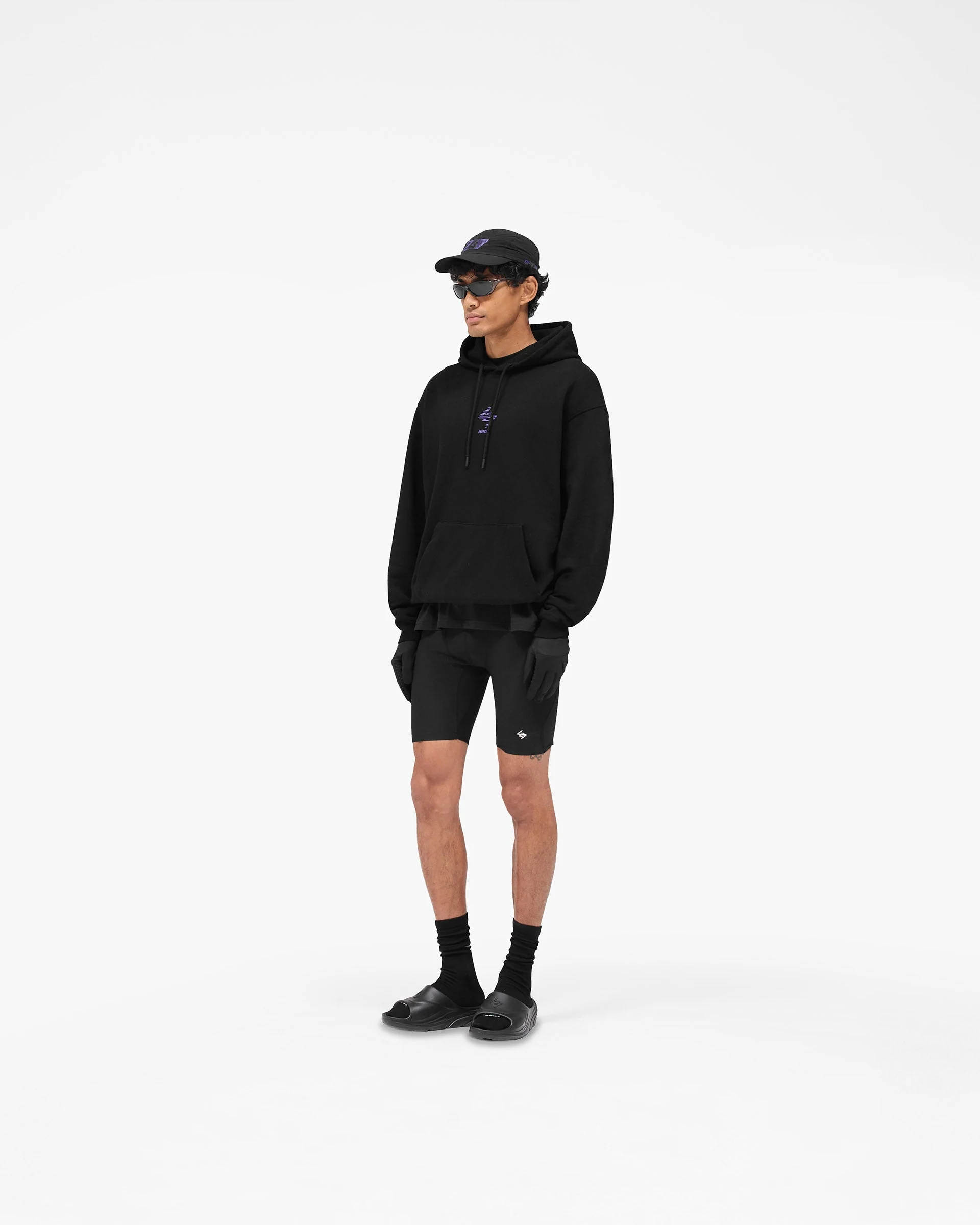 247 Berlin Hoodie - Black Purple - Image 7
