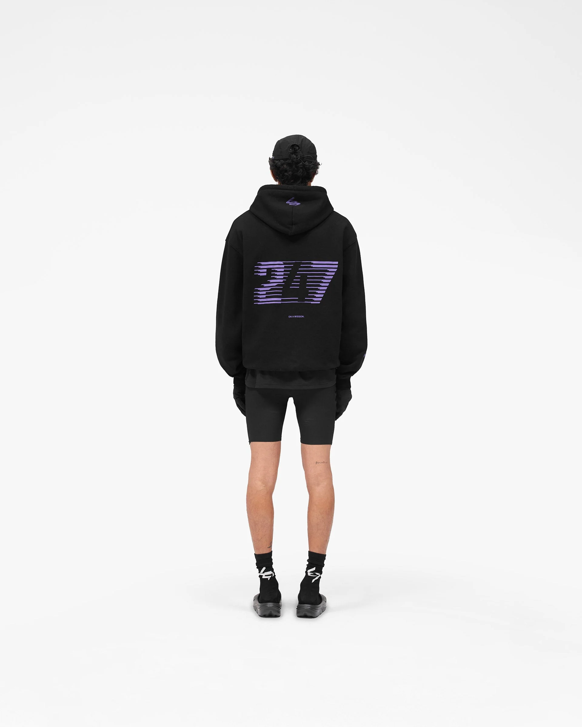 247 Berlin Hoodie - Black Purple - Image 8