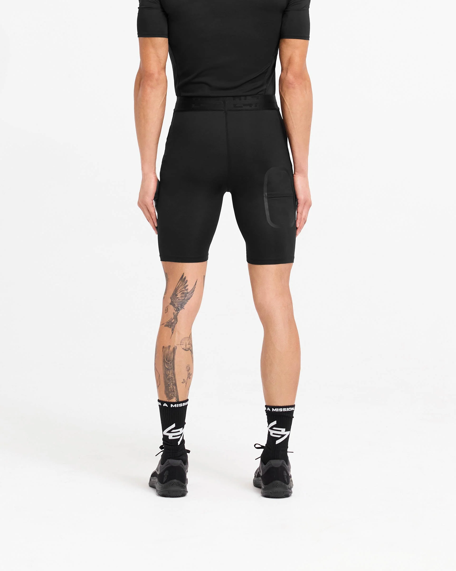 247 Compound Legging Short - Black - Image 5