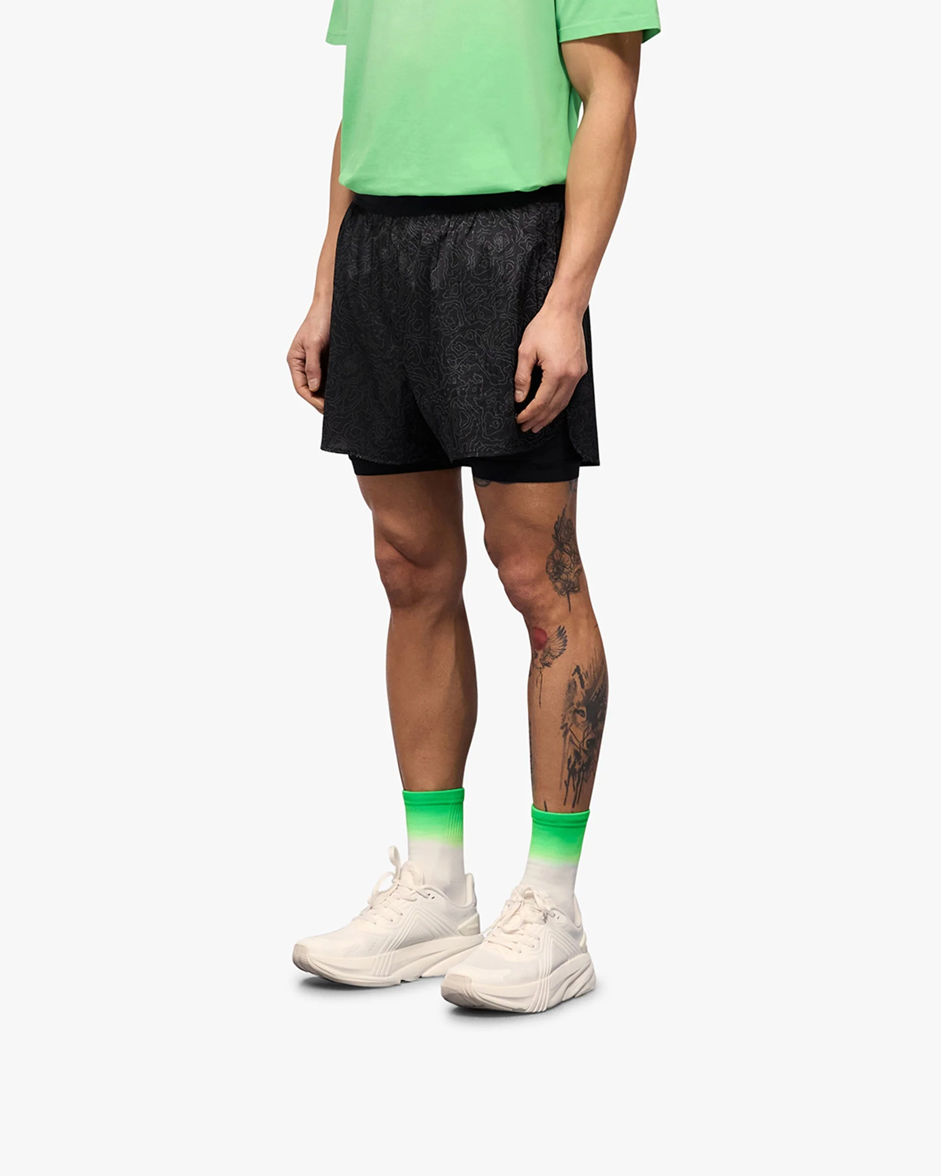 247 Contour 2-In-1 Run Shorts - Black - Image 2