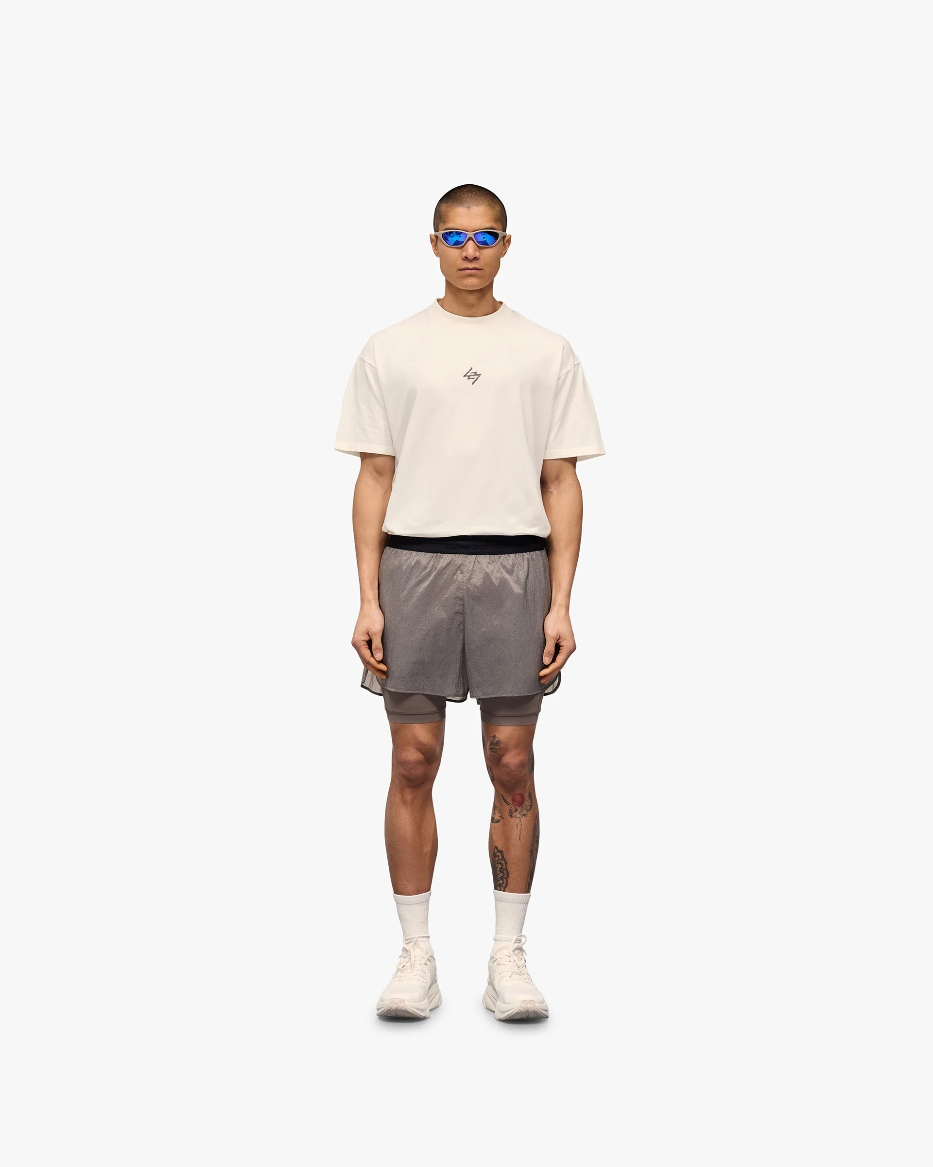 247 Contour 2-In-1 Run Shorts - Pebble - Image 5