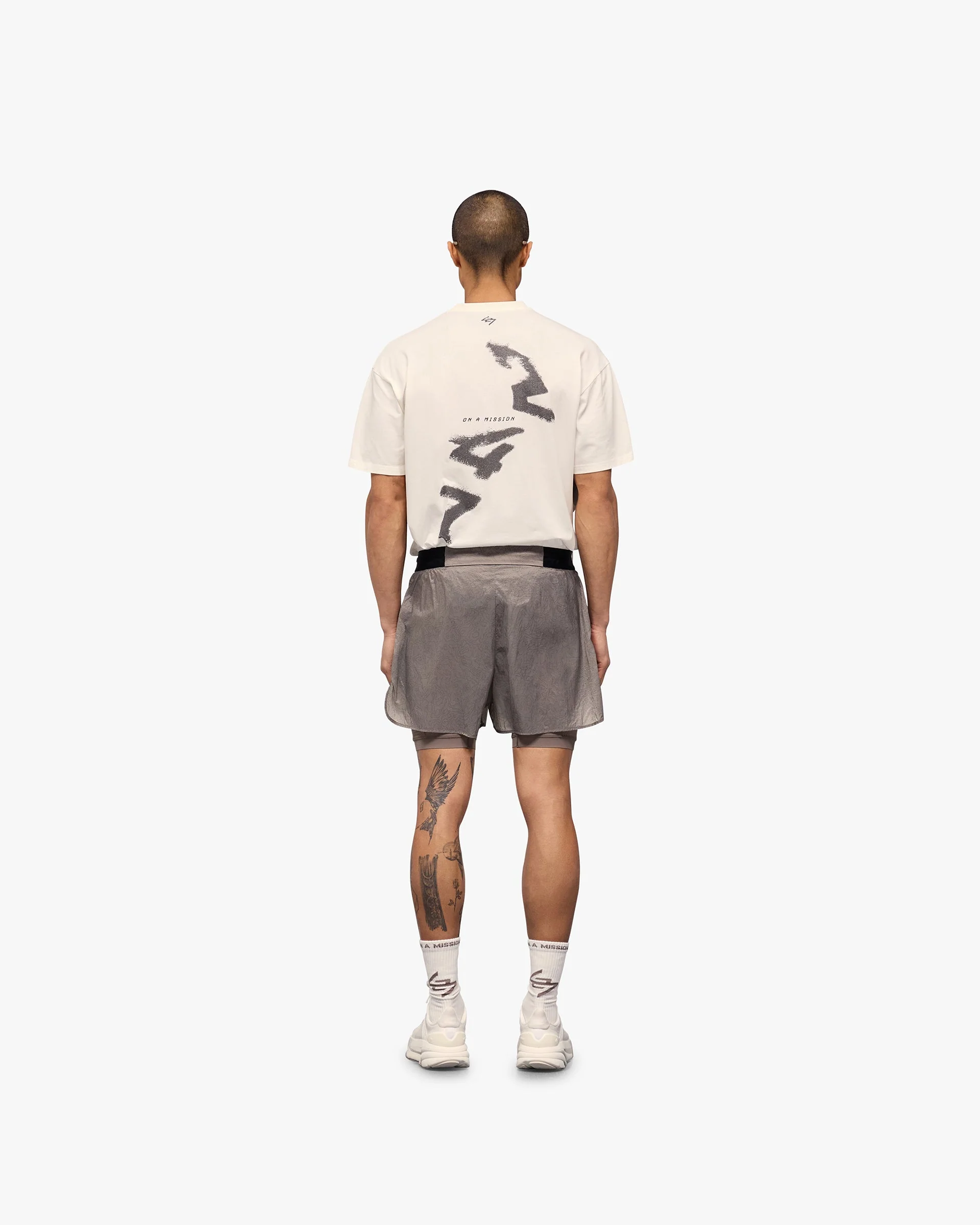 247 Contour 2-In-1 Run Shorts - Pebble - Image 7