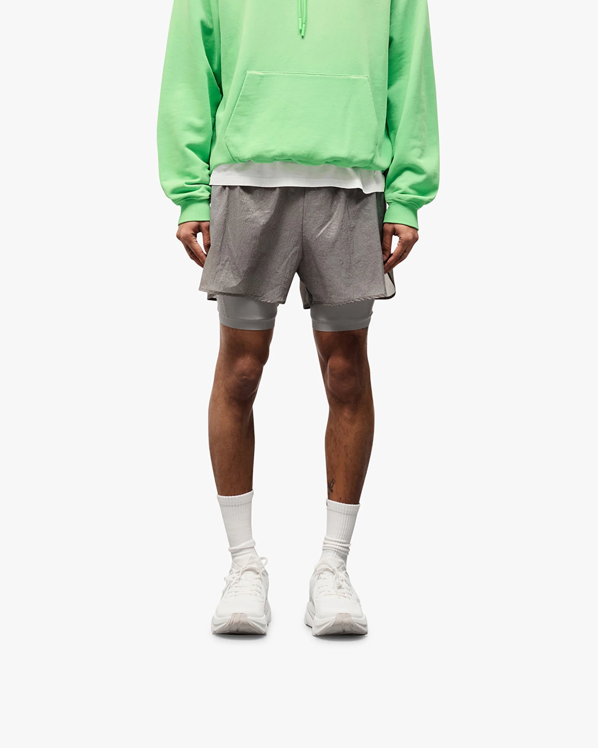 247 Contour 2-In-1 Run Shorts - Titanium - Image 3