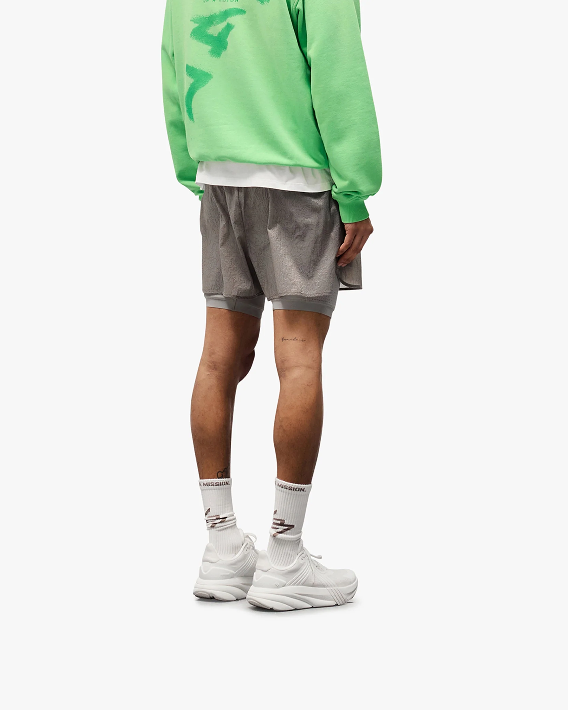 247 Contour 2-In-1 Run Shorts - Titanium - Image 4