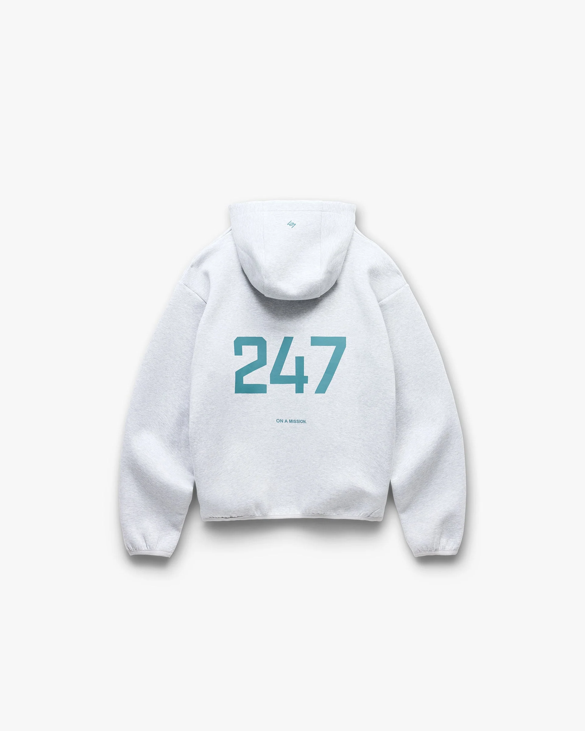 247 Form Zip Hoodie - Grey Marl - Image 2
