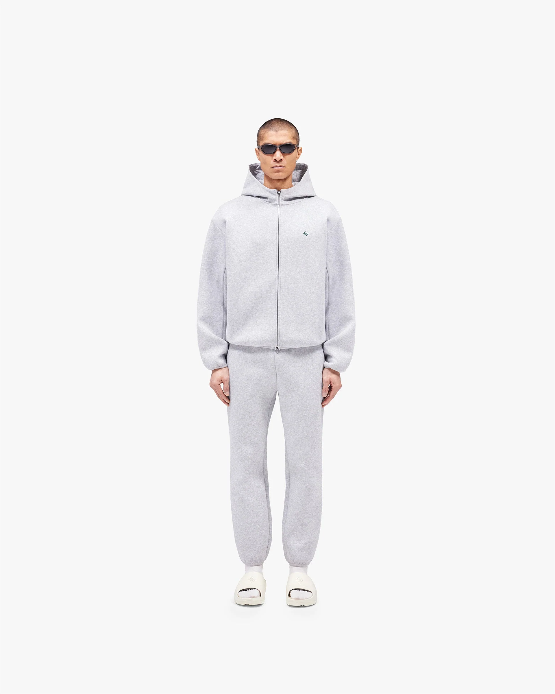 247 Form Zip Hoodie - Grey Marl - Image 6