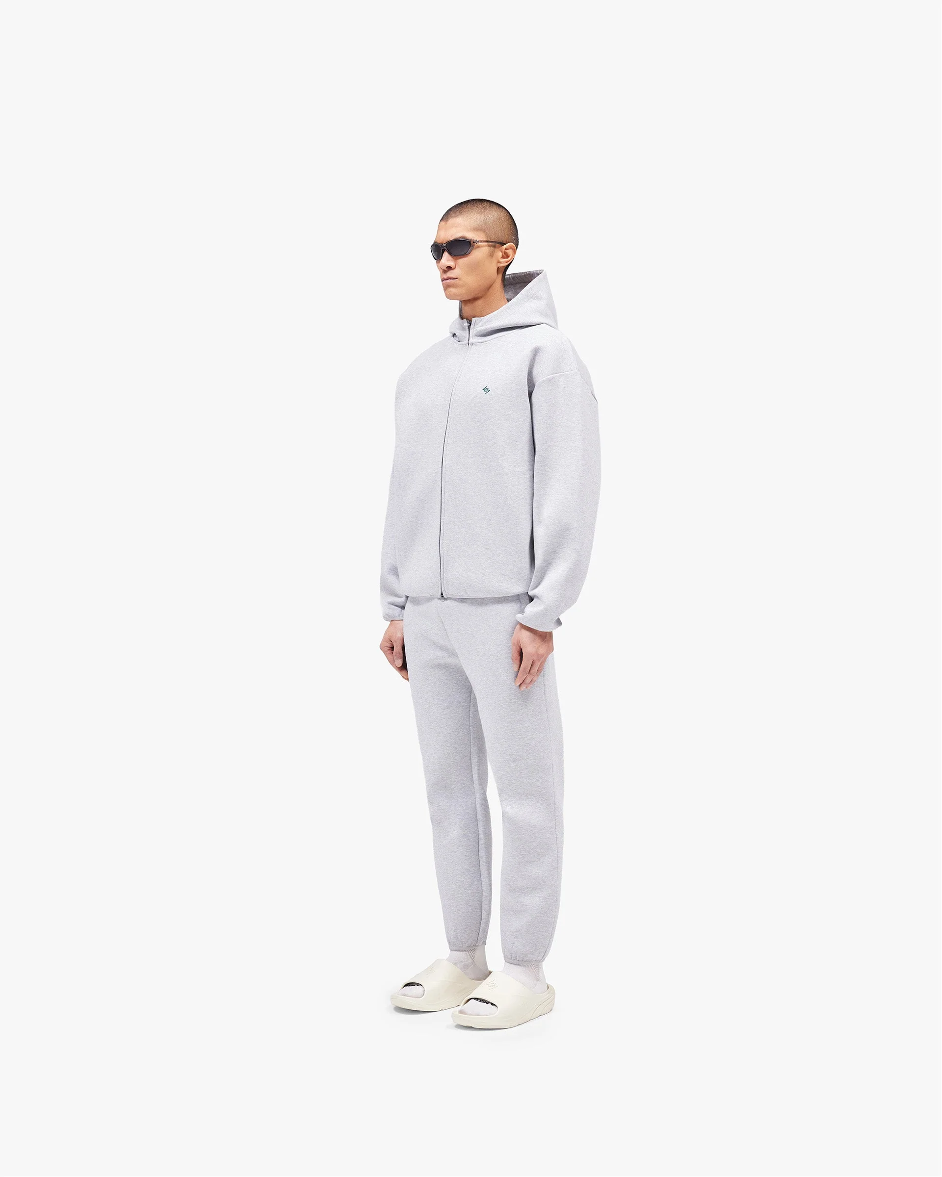 247 Form Zip Hoodie - Grey Marl - Image 7
