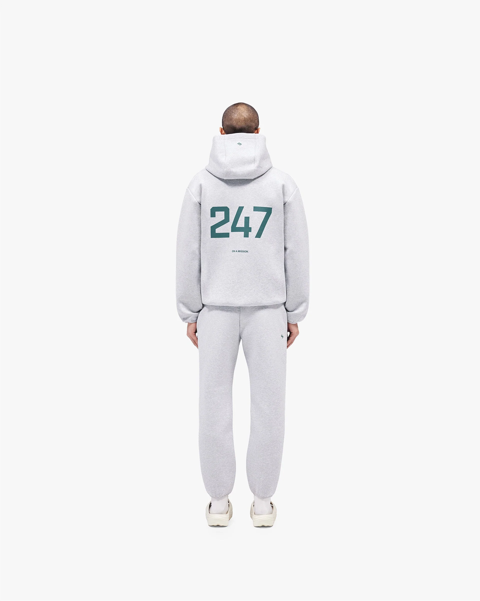 247 Form Zip Hoodie - Grey Marl - Image 8