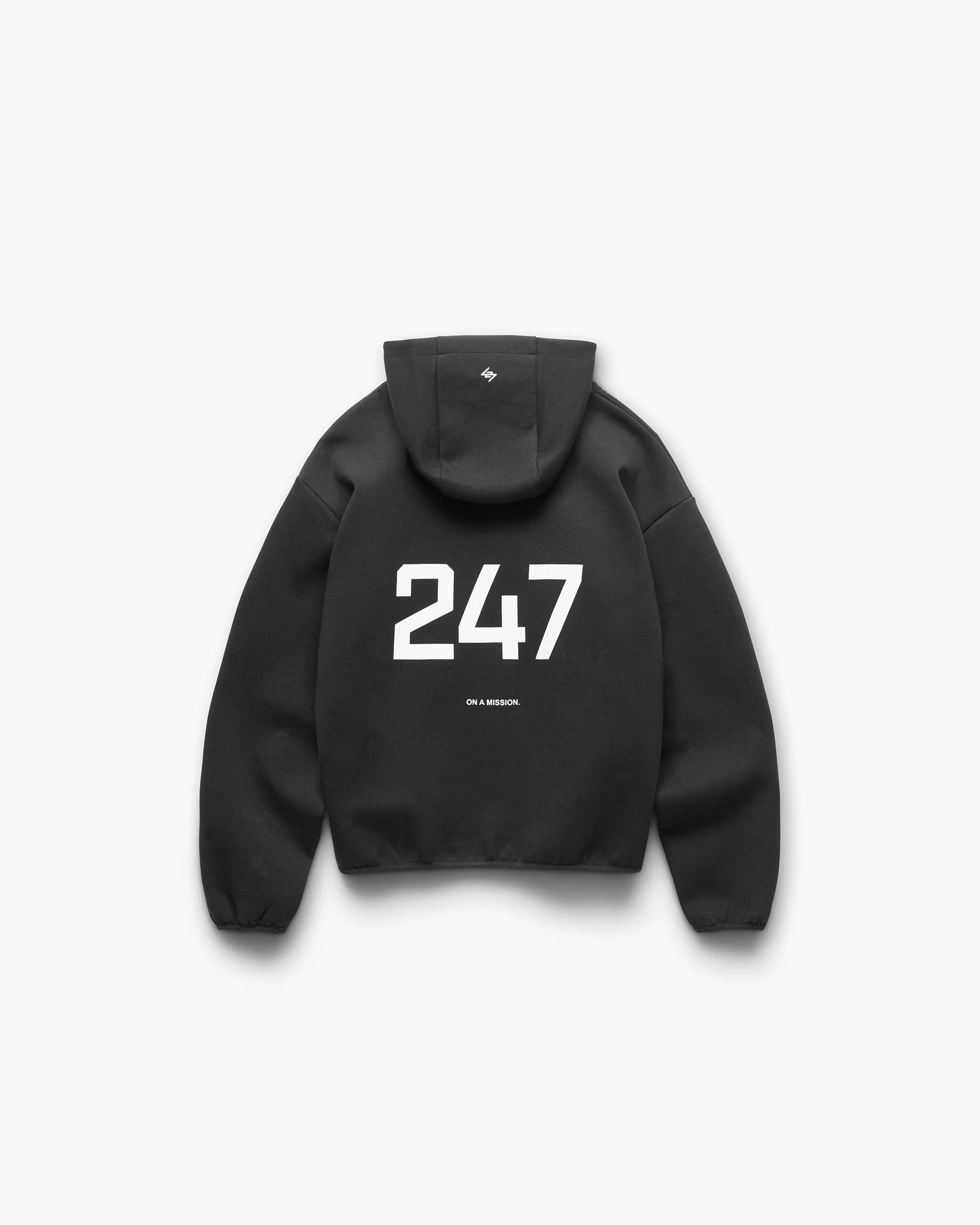 247 Form Zip Hoodie - Jet Black - Image 2
