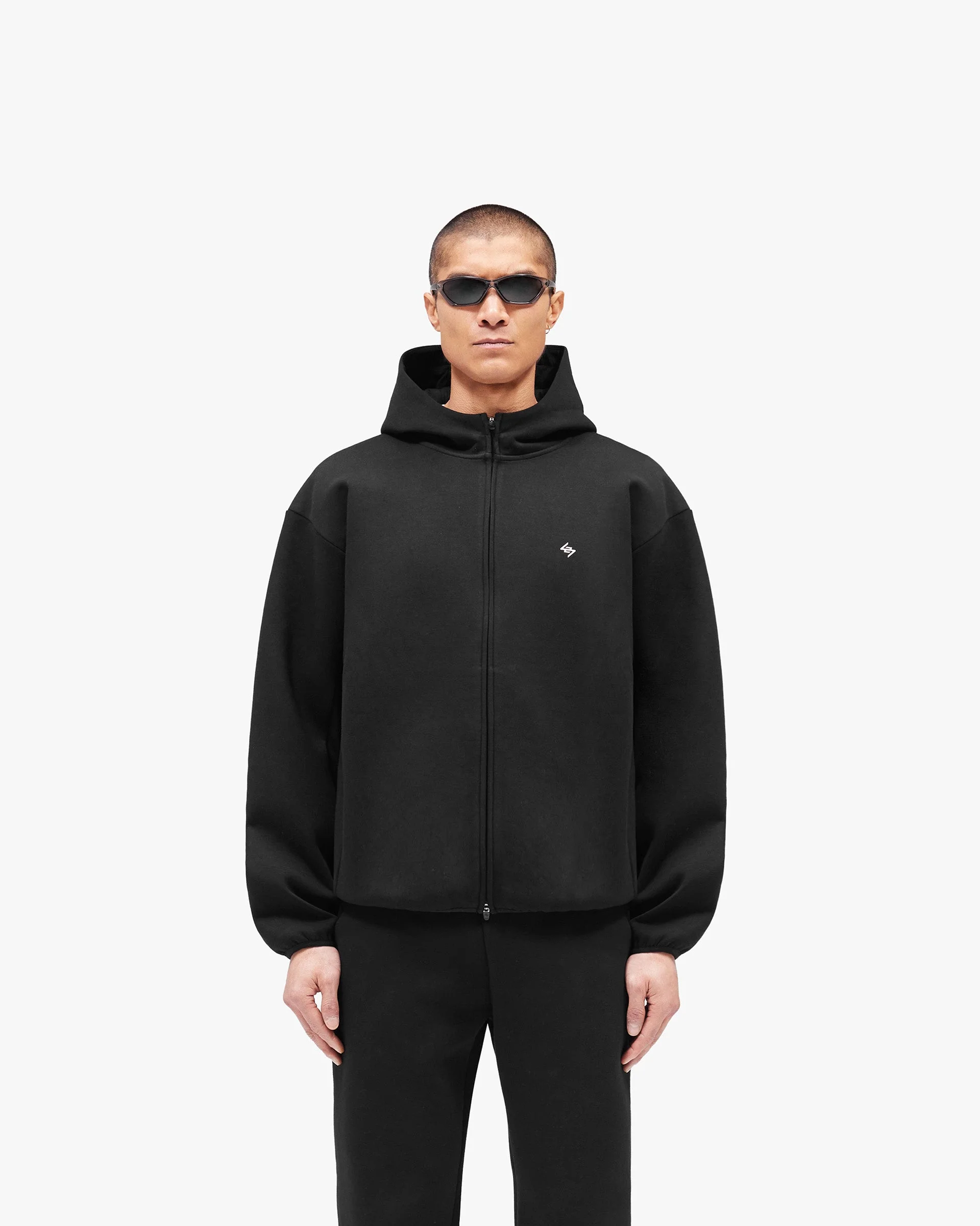 247 Form Zip Hoodie - Jet Black - Image 3