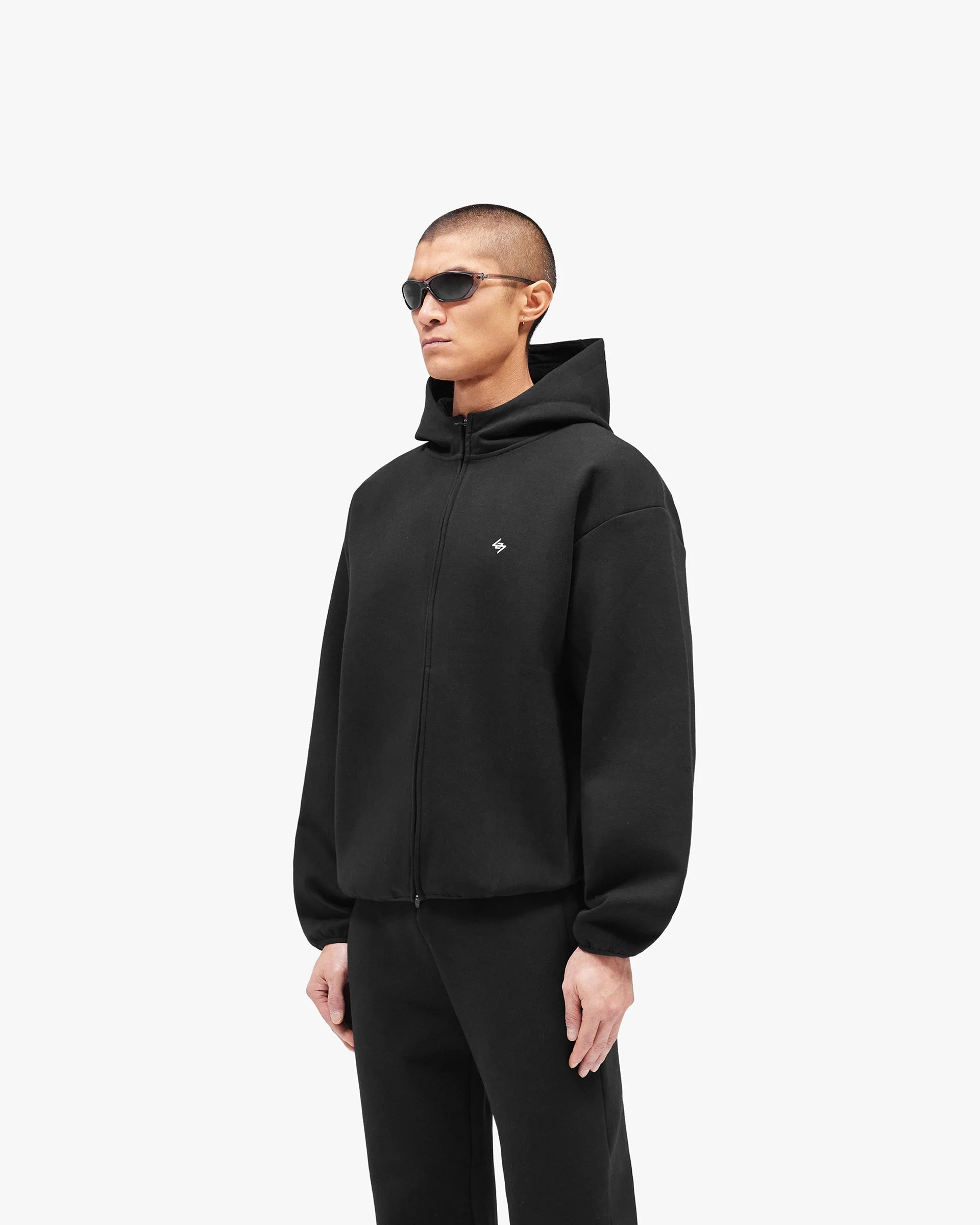 247 Form Zip Hoodie - Jet Black - Image 4