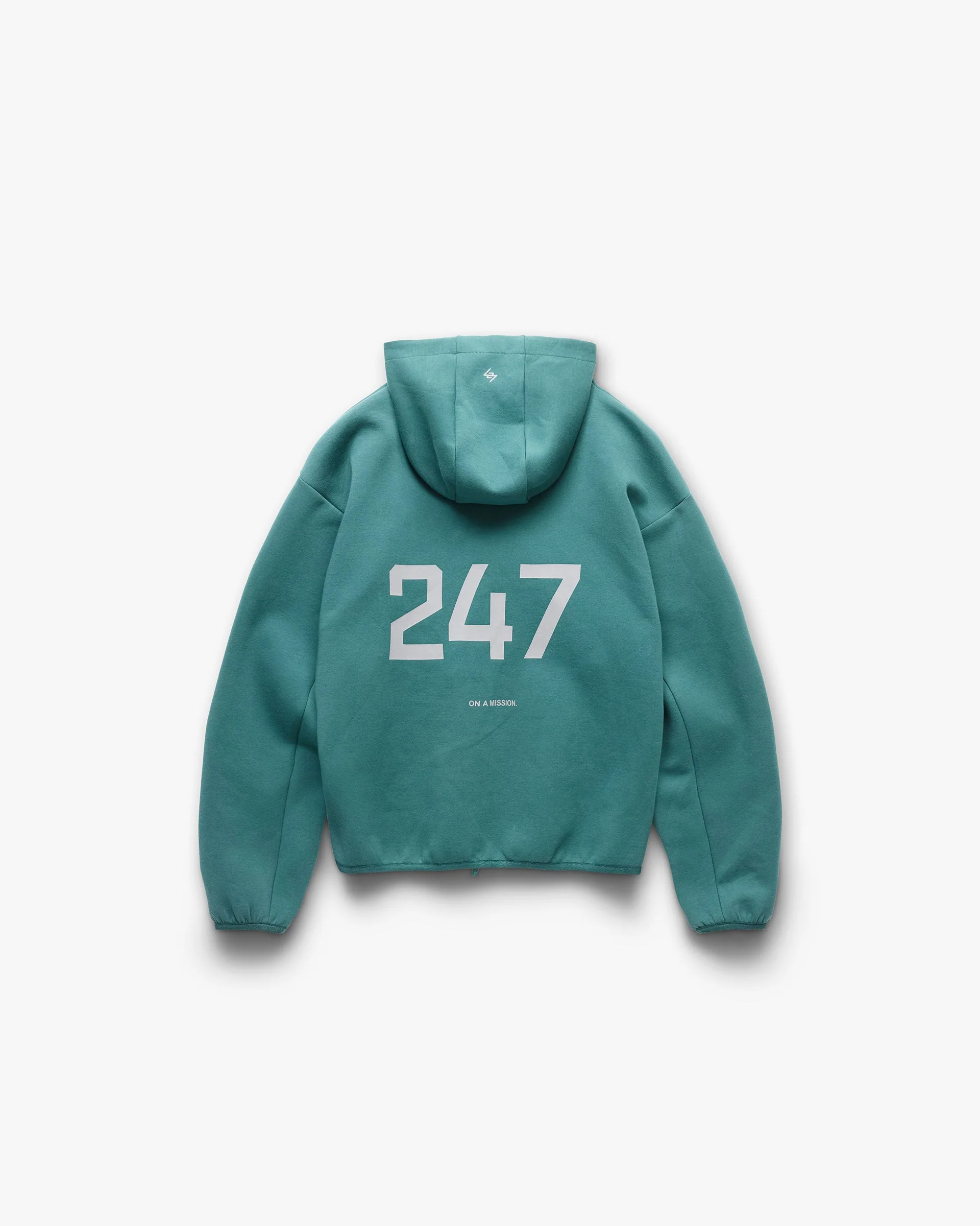 247 Form Zip Hoodie - Teal - Image 2