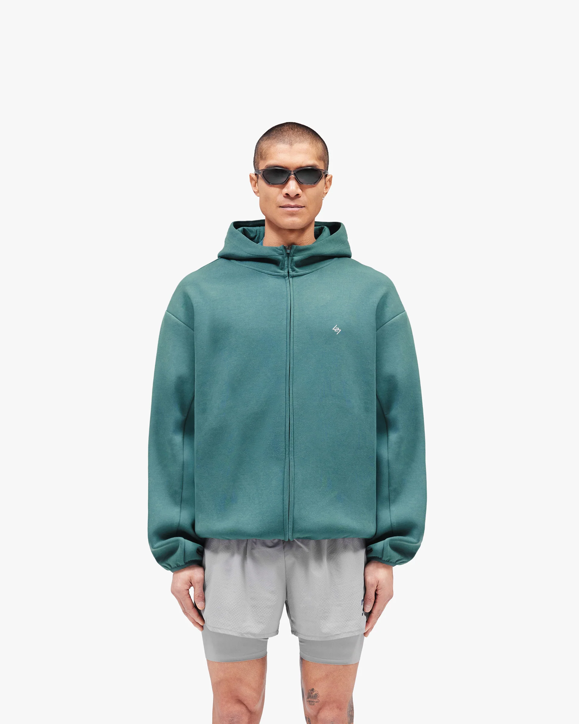 247 Form Zip Hoodie - Teal - Image 3