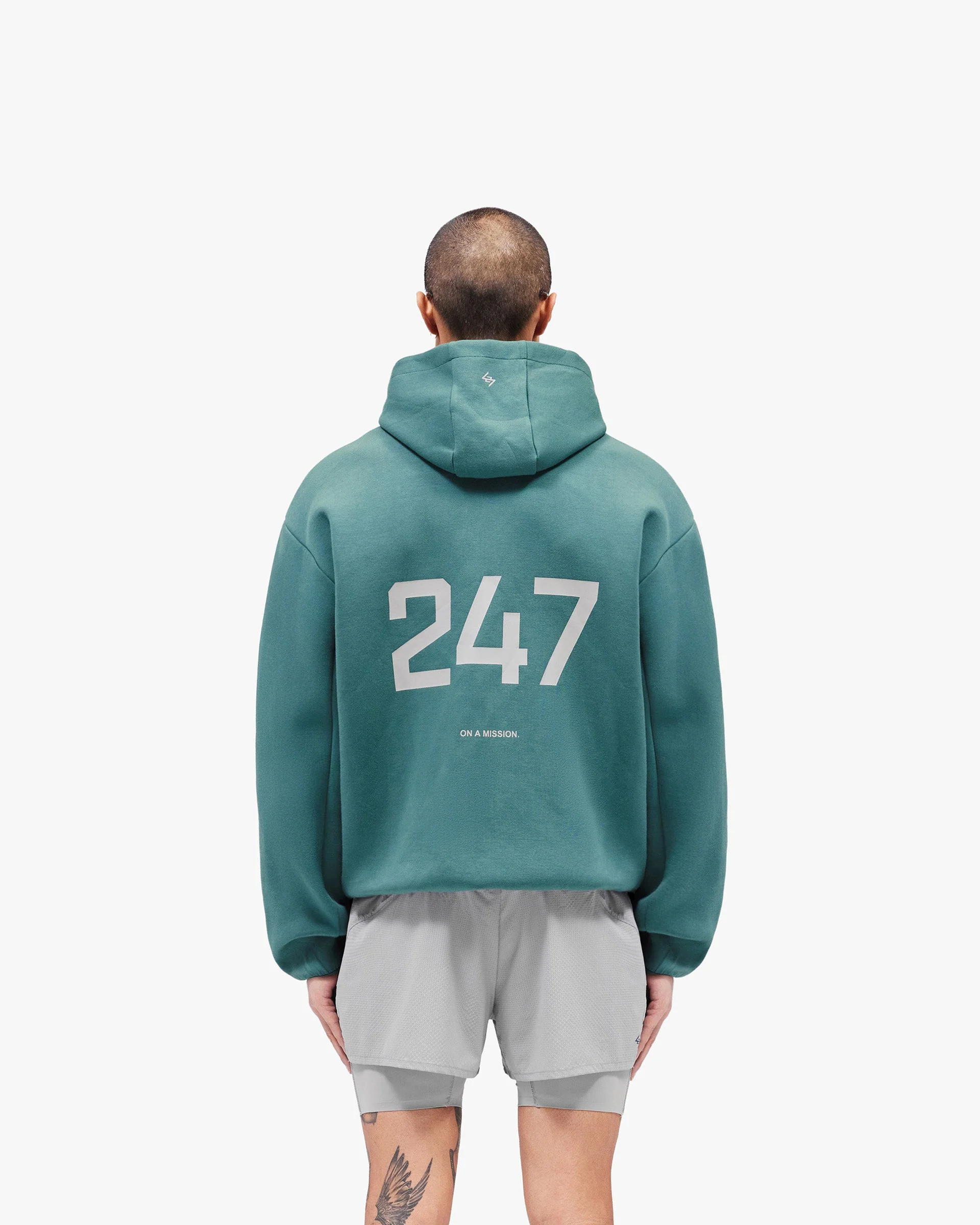 247 Form Zip Hoodie - Teal - Image 5