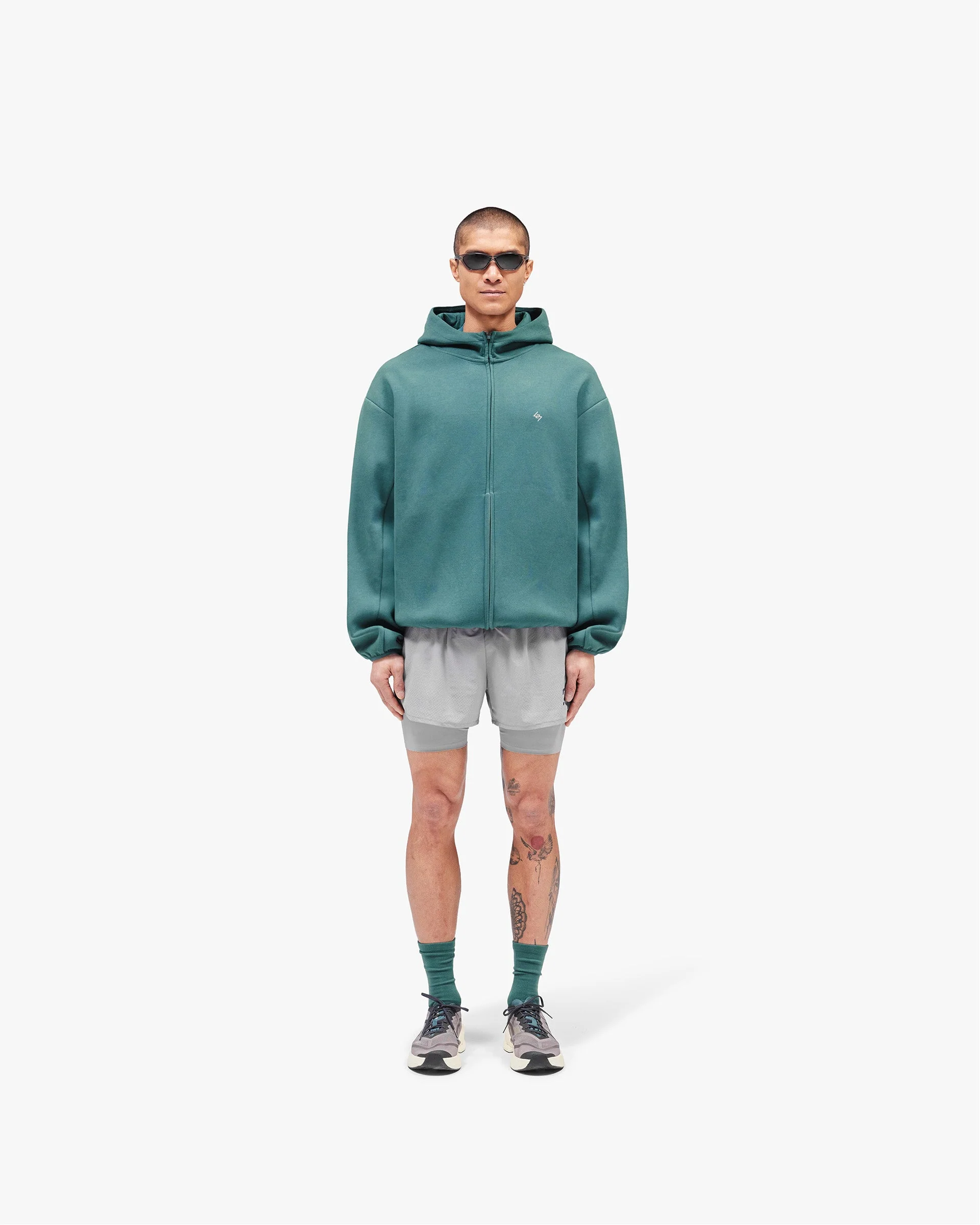 247 Form Zip Hoodie - Teal - Image 6