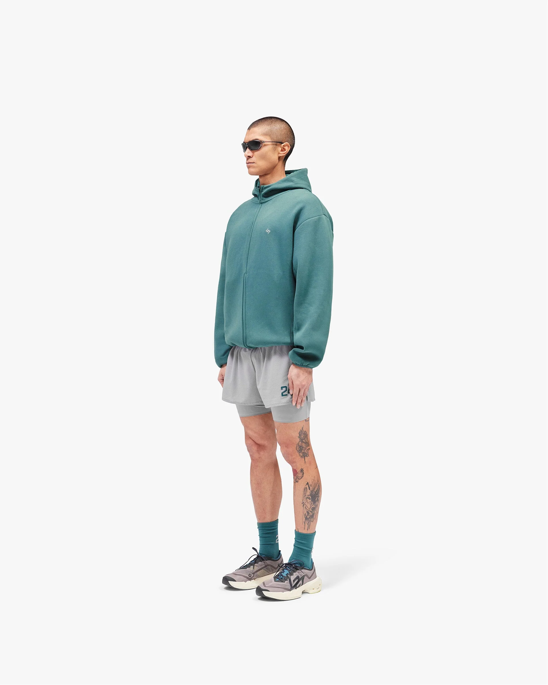 247 Form Zip Hoodie - Teal - Image 7