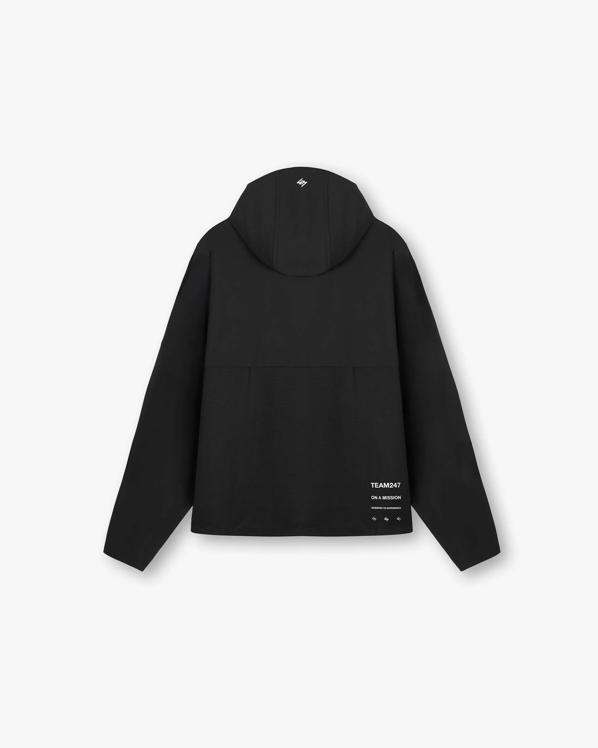 247 Hooded Quarter Zip - Black - Image 2