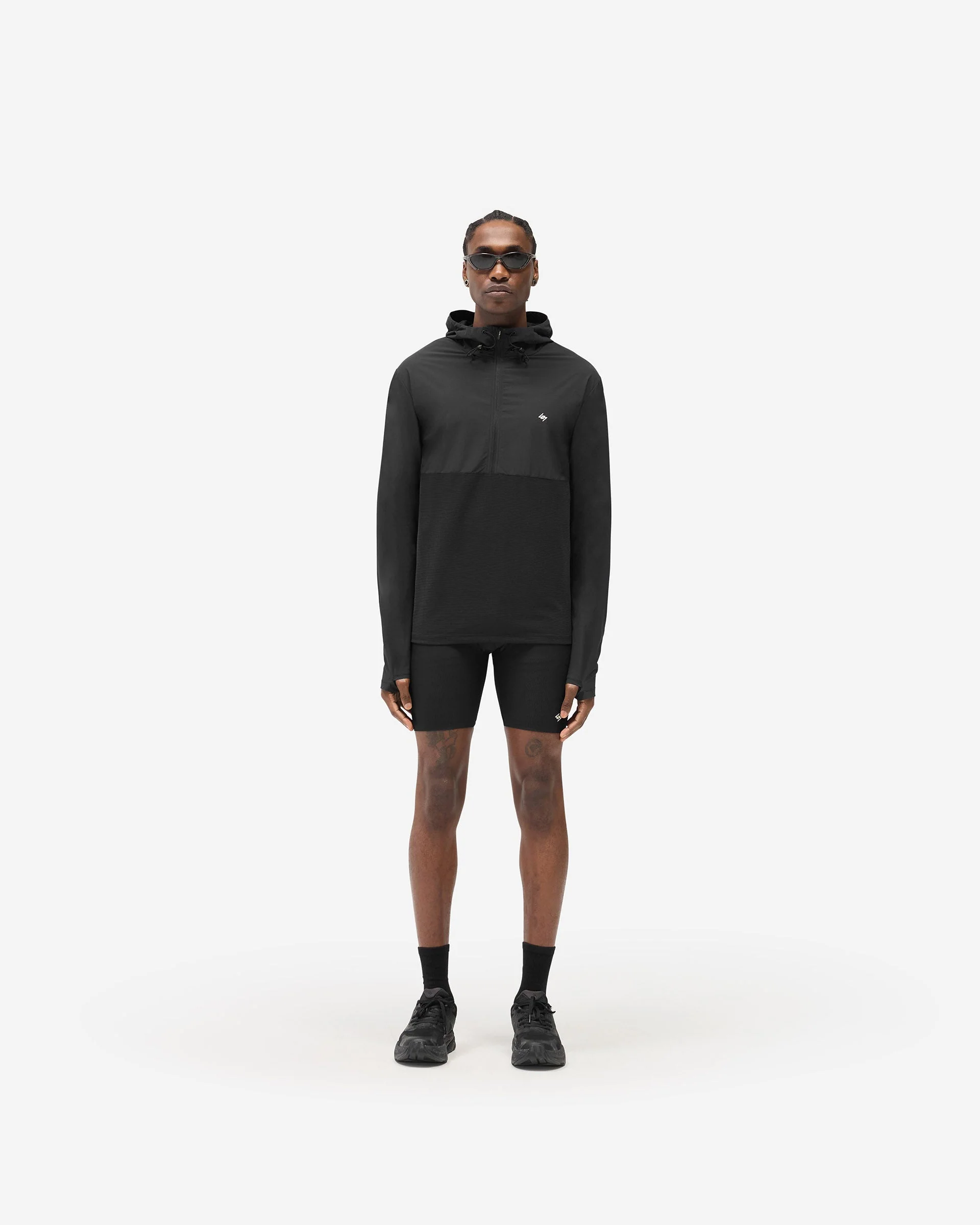 247 Hooded Quarter Zip - Black - Image 6