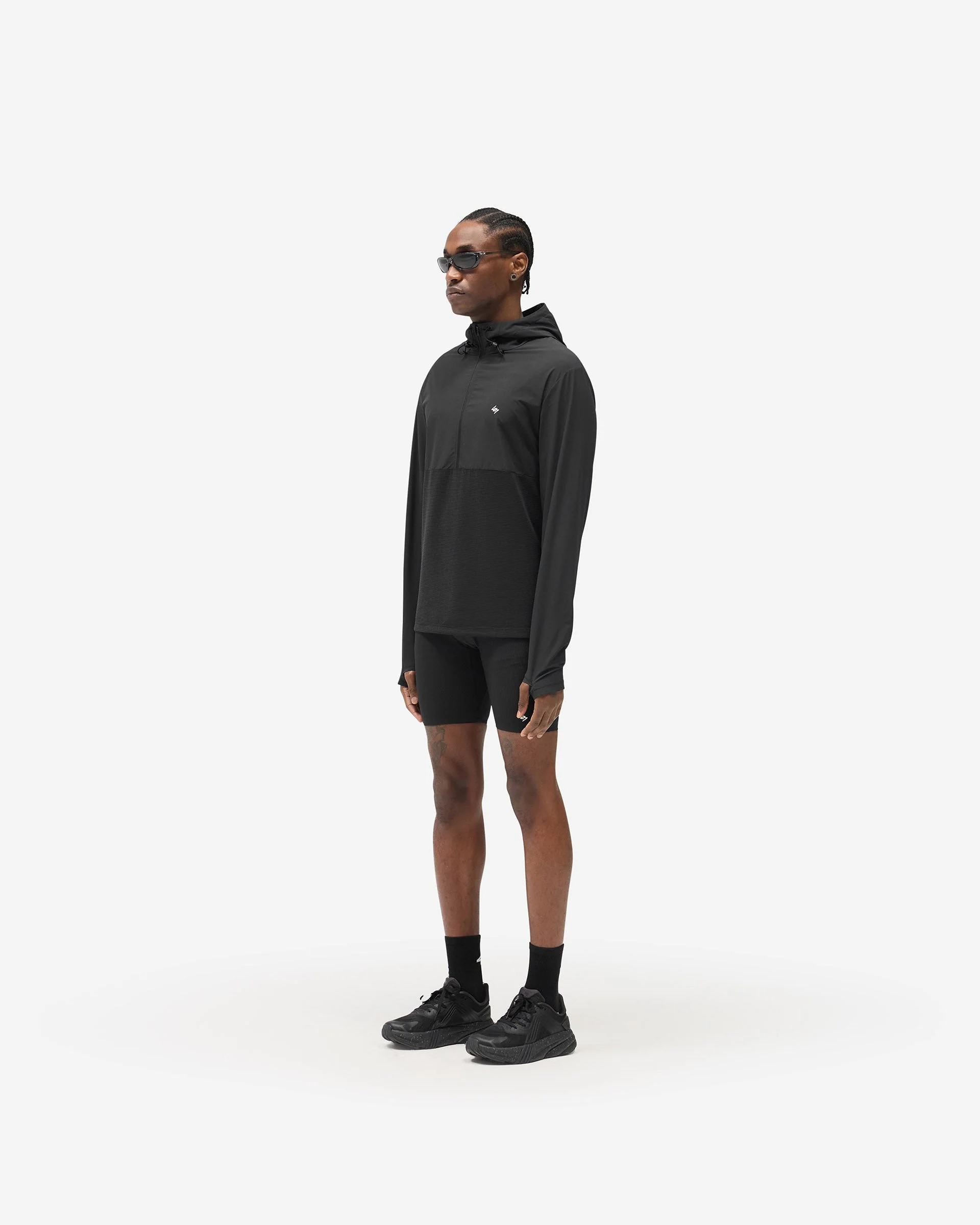 247 Hooded Quarter Zip - Black - Image 7
