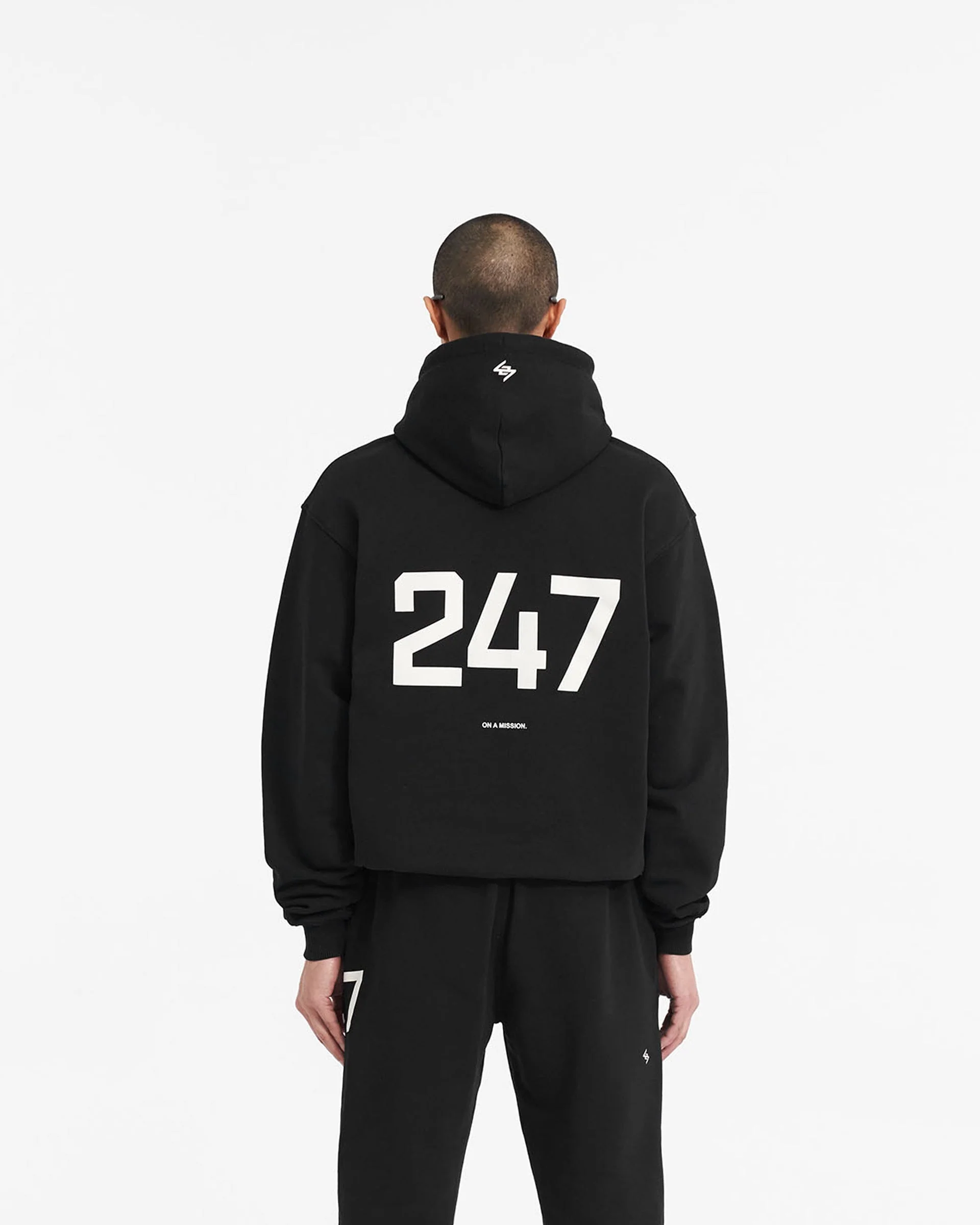 247 Hooded Training Jacket - Jet Black - Image 4