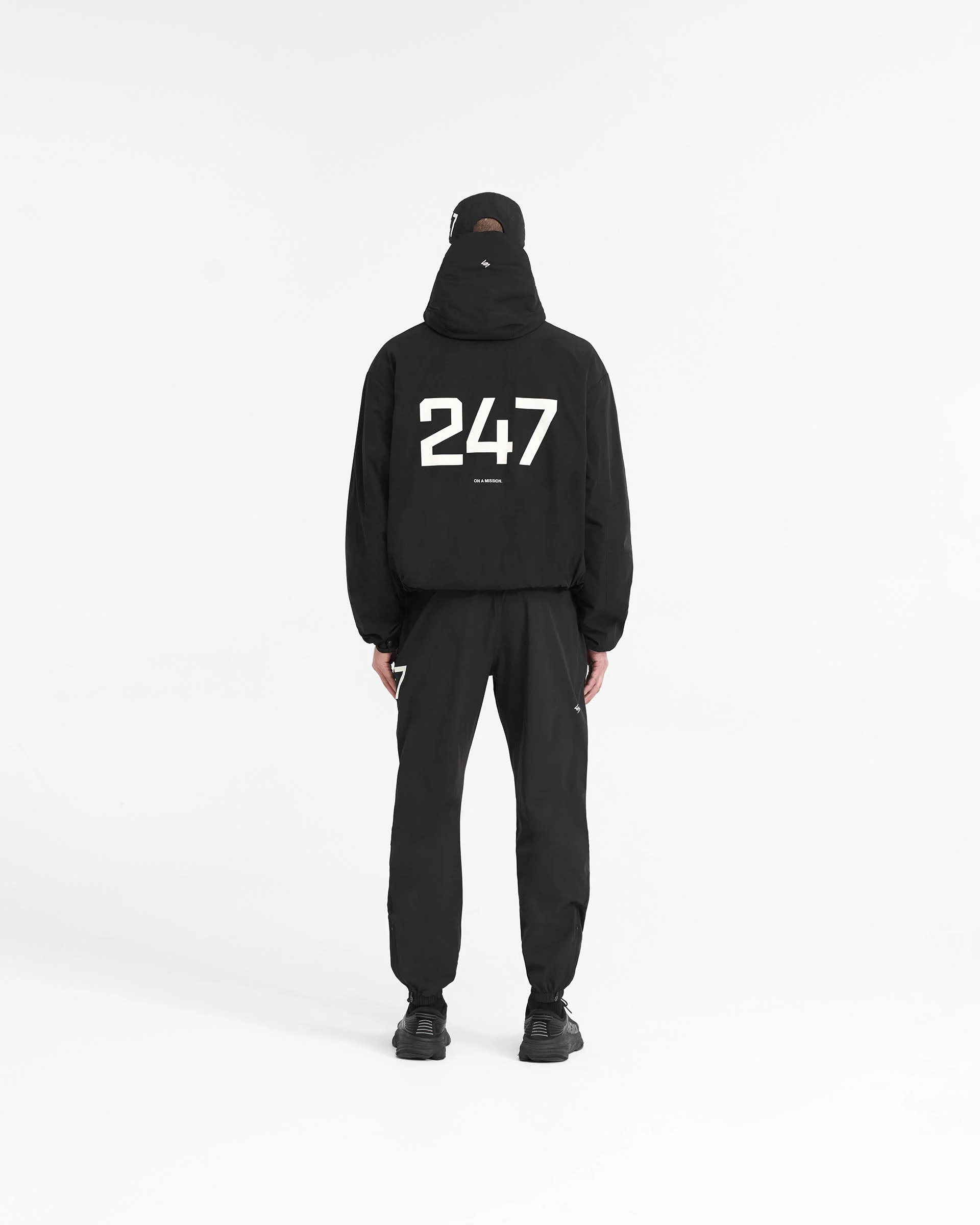 247 Hooded Training Jacket - Jet Black - Image 9
