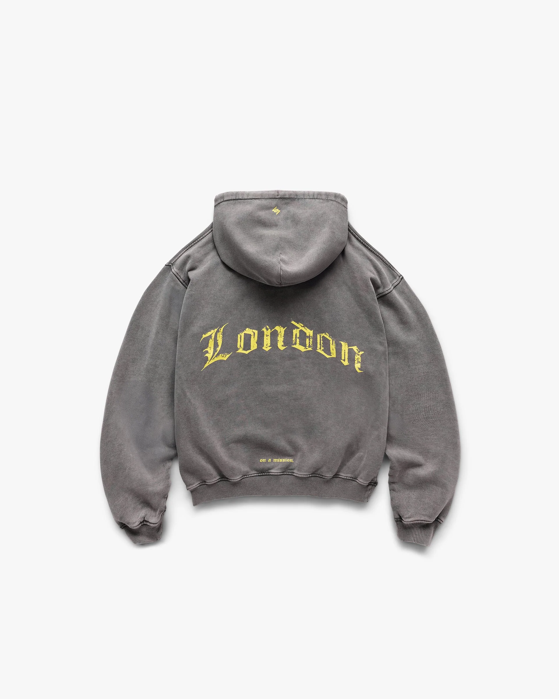 247 London Hoodie - Aged Grey - Image 2
