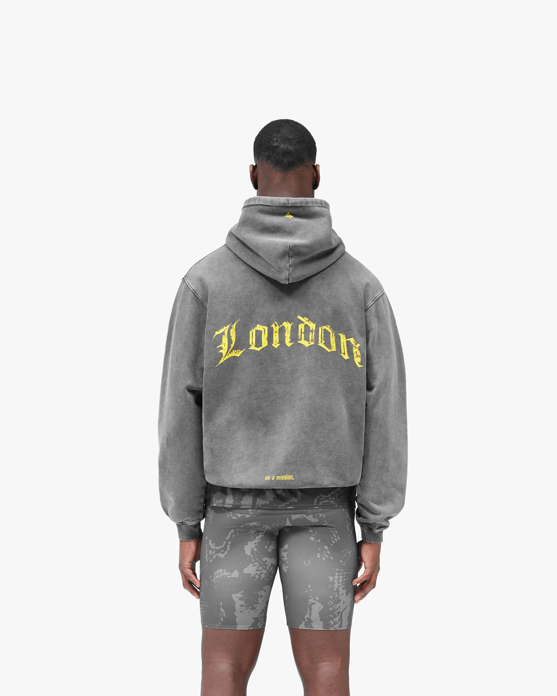 247 London Hoodie - Aged Grey - Image 5