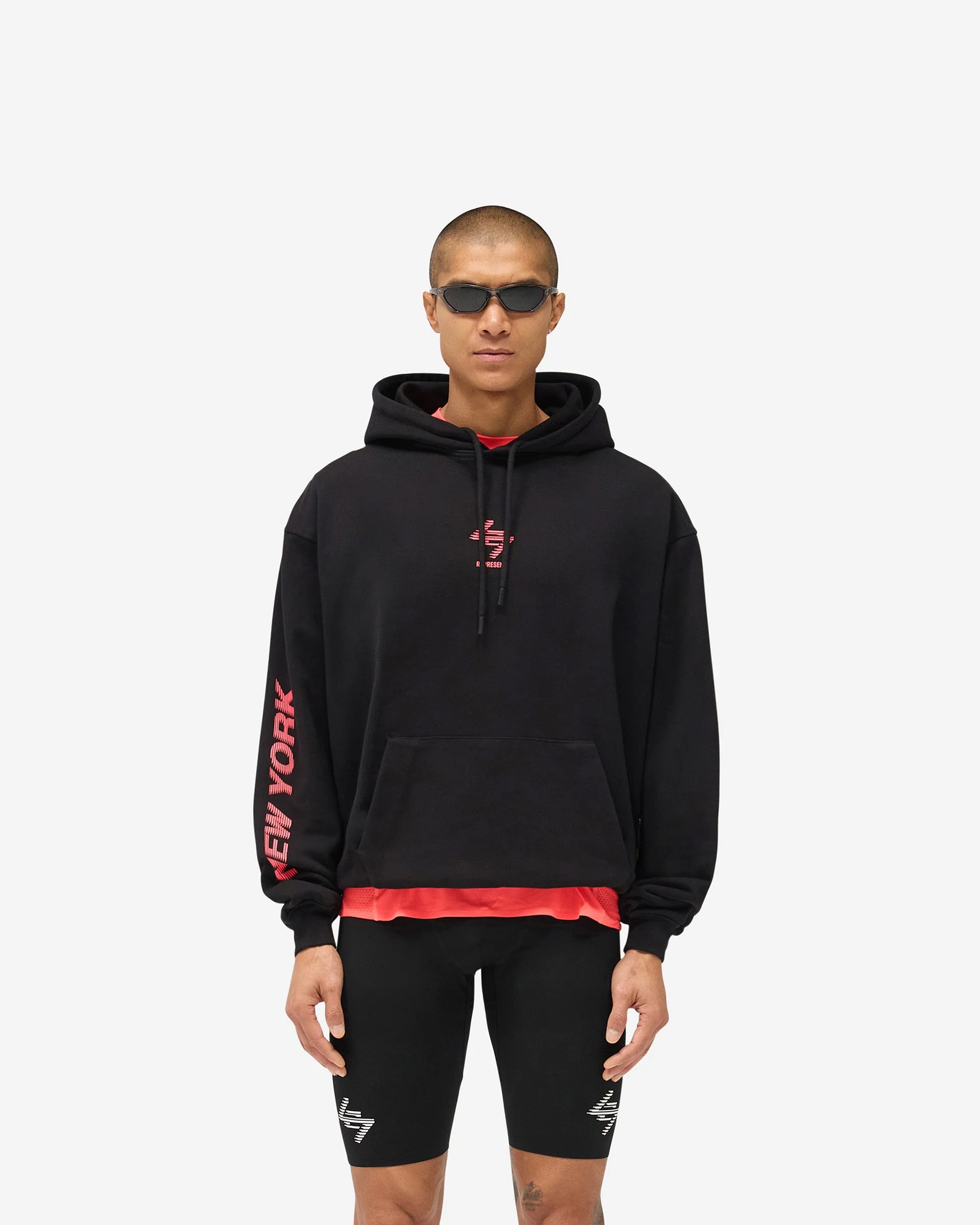 247 New York Hoodie - Black Pink - Image 3