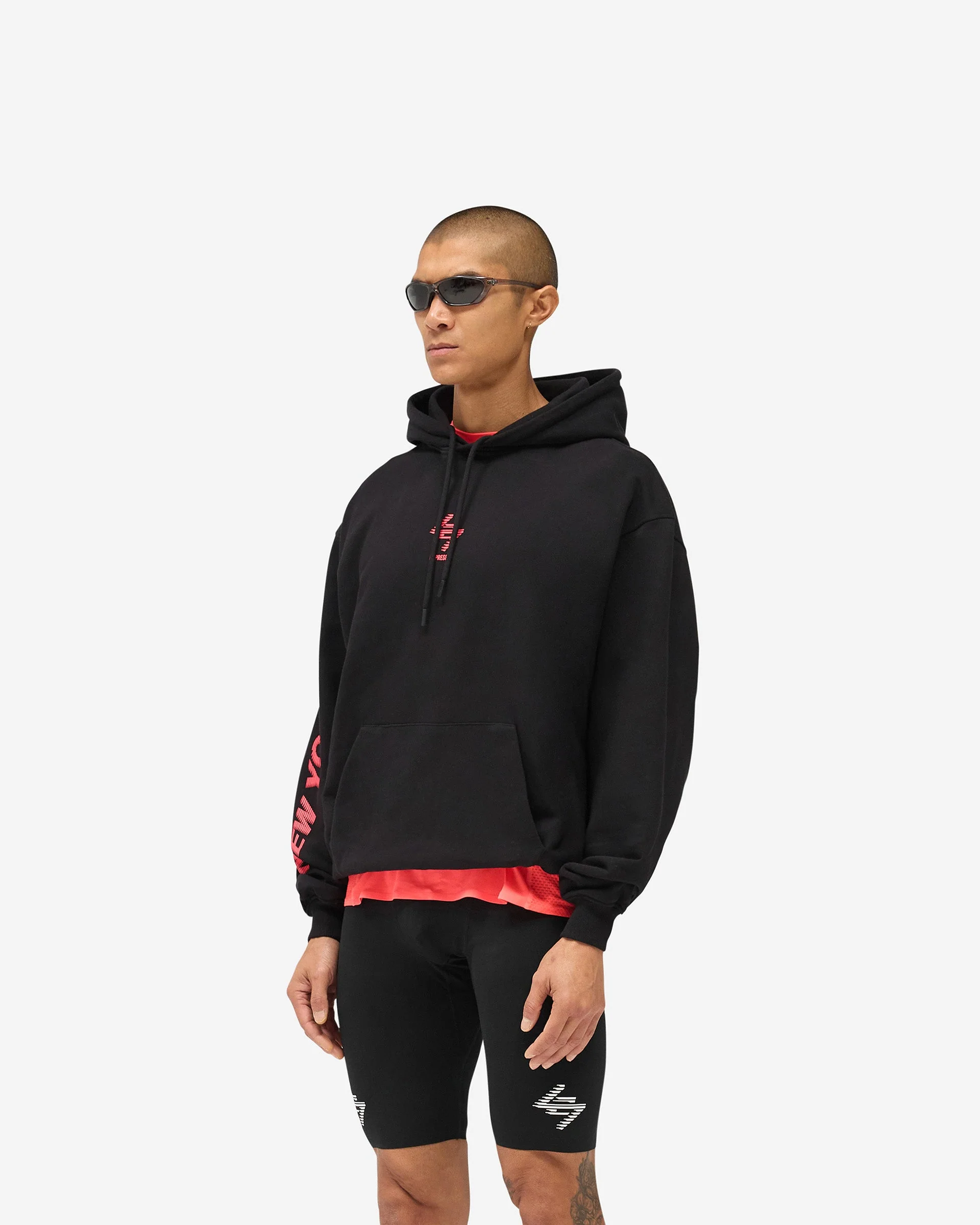 247 New York Hoodie - Black Pink - Image 4
