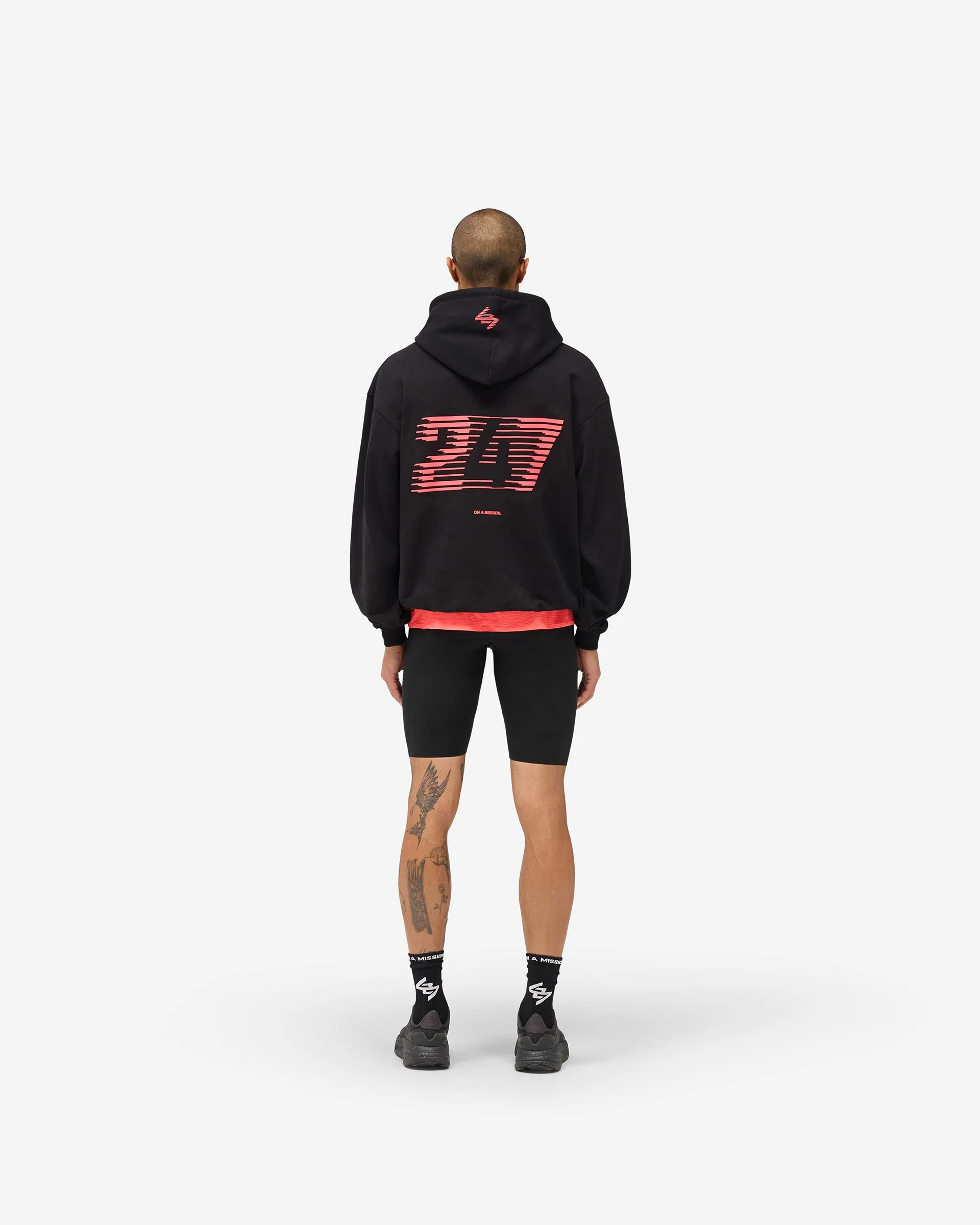 247 New York Hoodie - Black Pink - Image 8