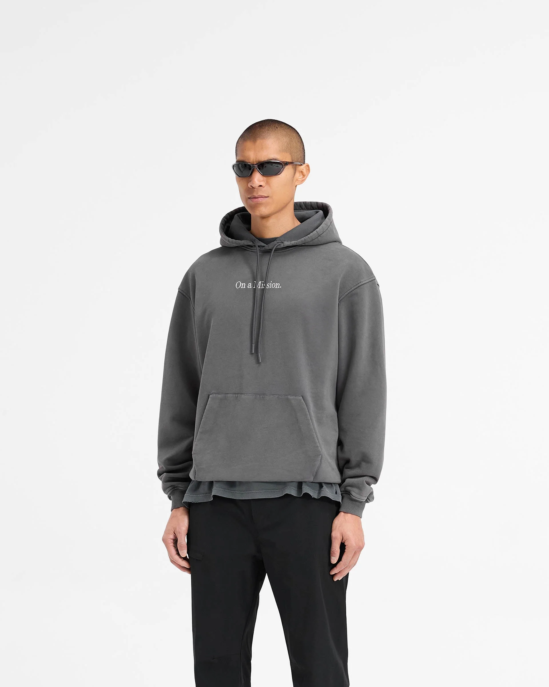 247 On A Mission Hoodie - Aged Black - Image 2