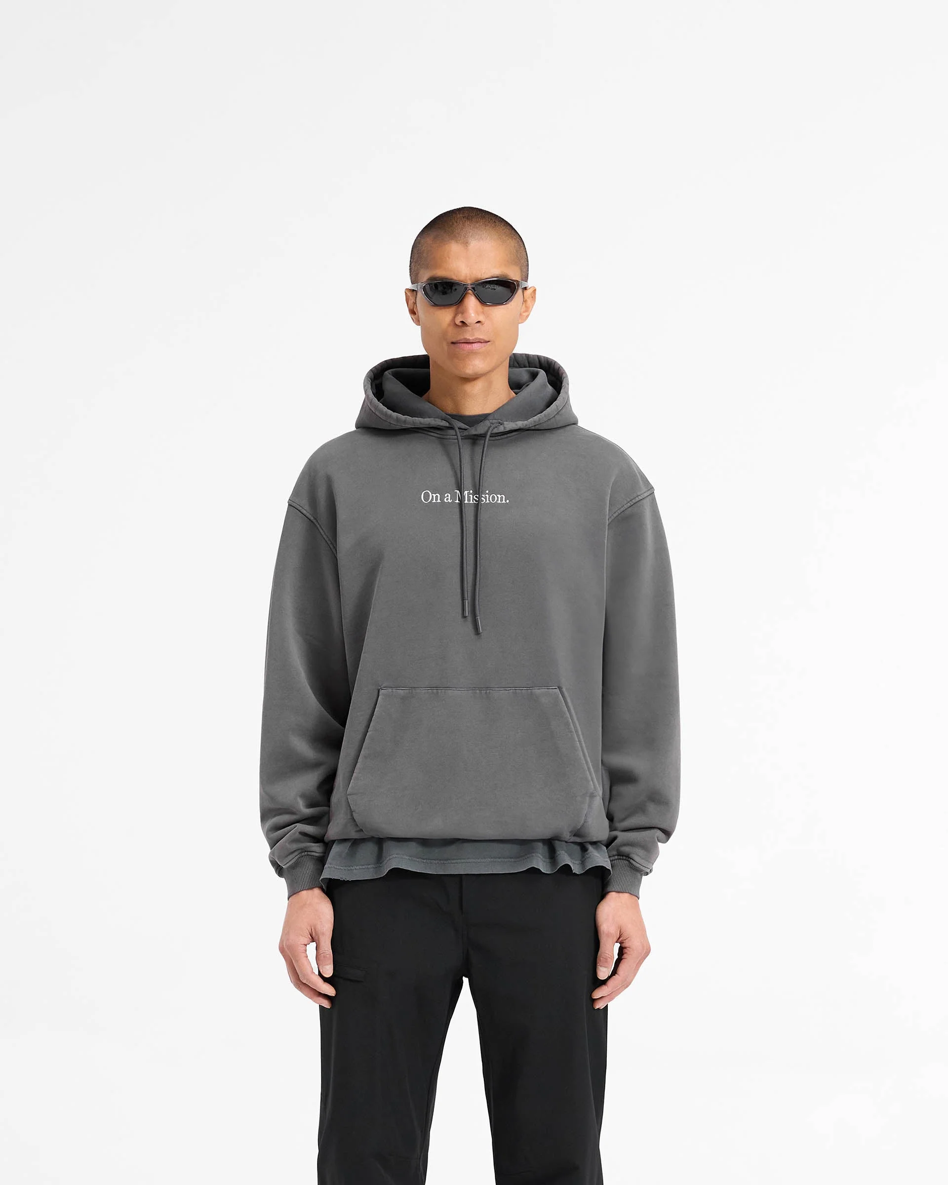 247 On A Mission Hoodie - Aged Black - Image 3