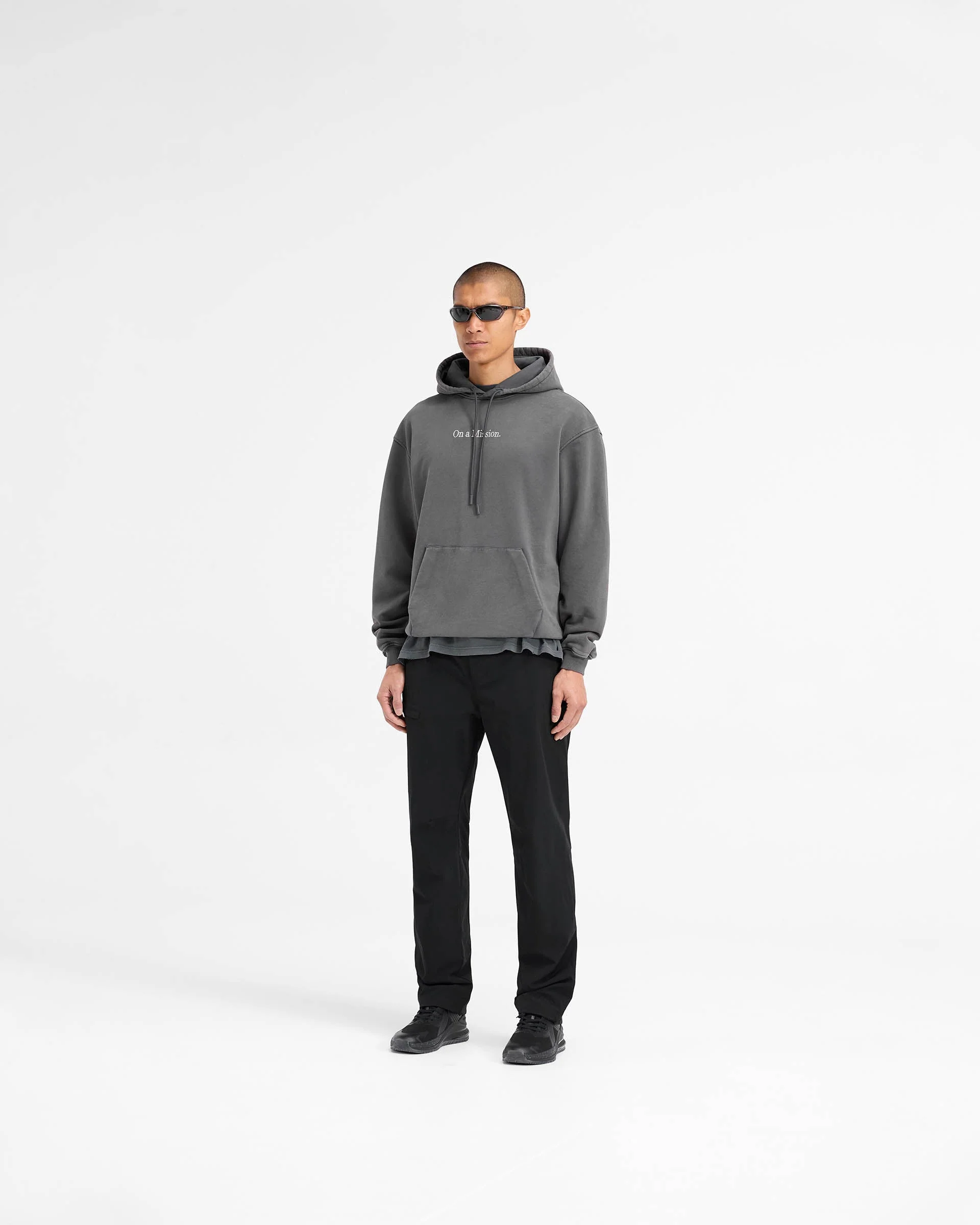 247 On A Mission Hoodie - Aged Black - Image 6