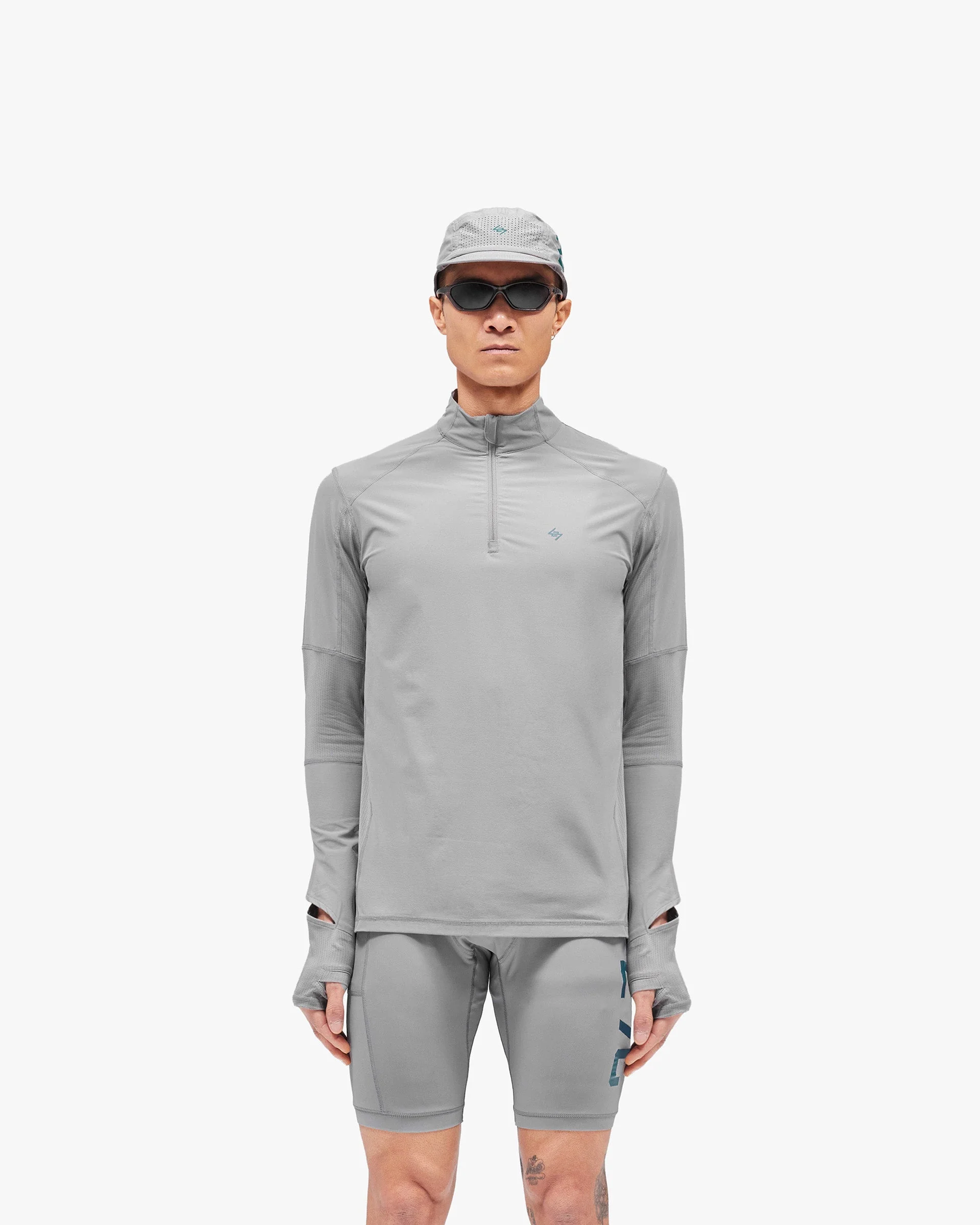 247 Run Quarter Zip - Graphite Grey - Image 3