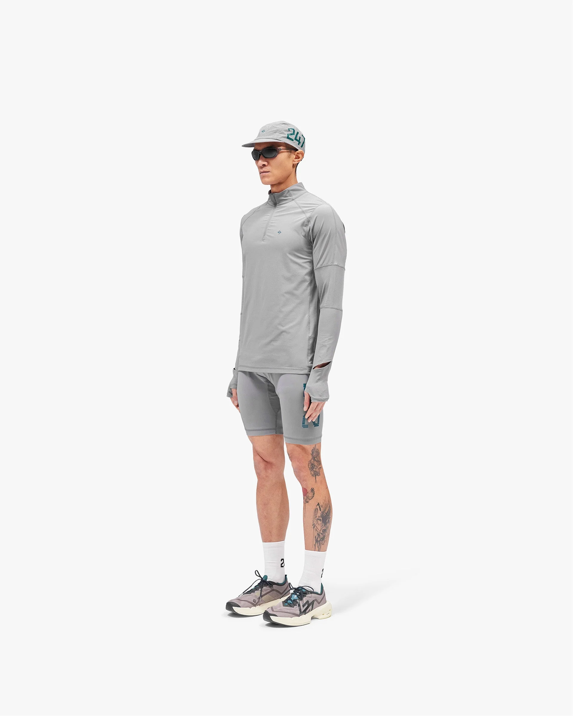 247 Run Quarter Zip - Graphite Grey - Image 6